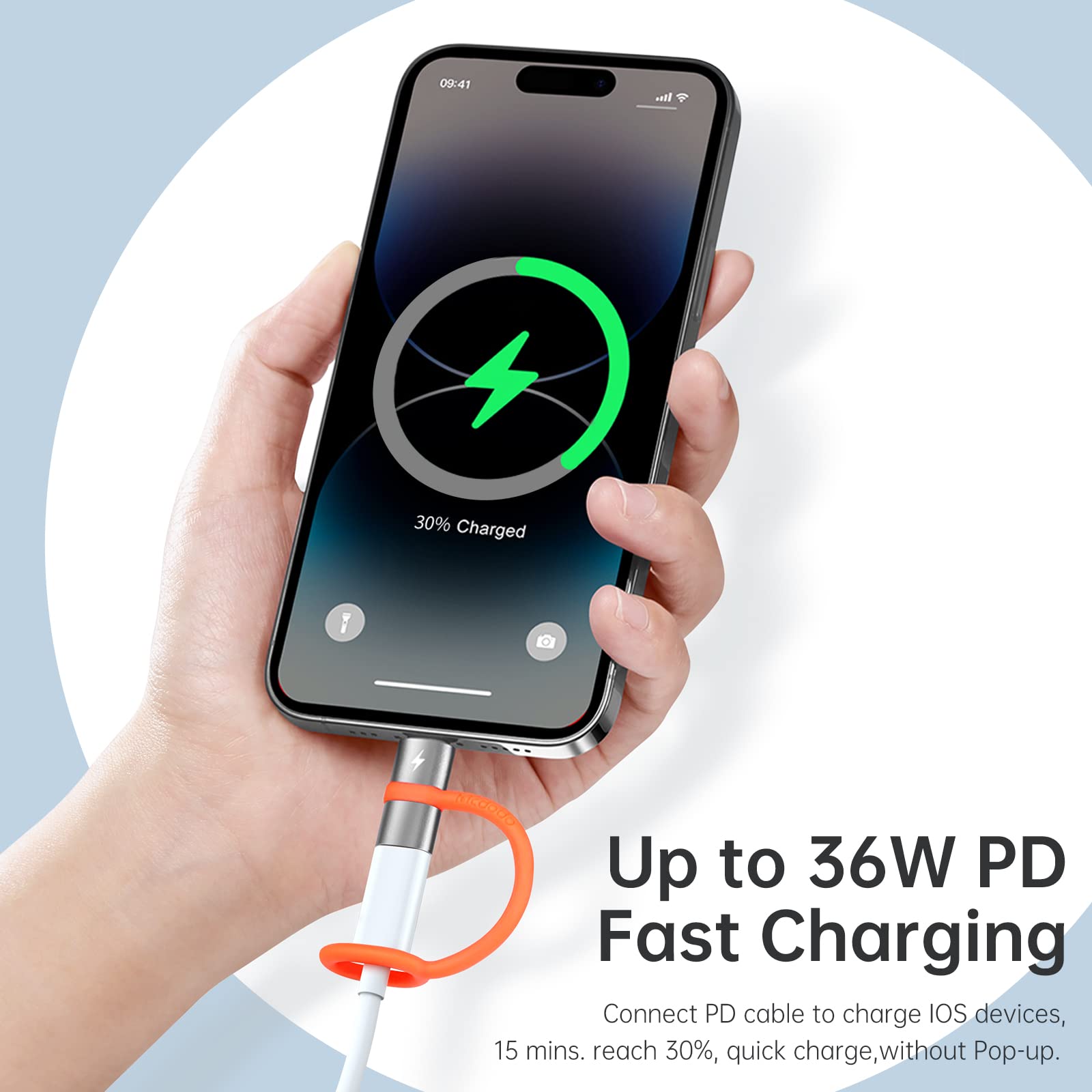 Foto 4 pulgar | Adaptador Usb C A Lightning De 36 W Pd De Carga Rápida Mcdodo - Venta Internacional.