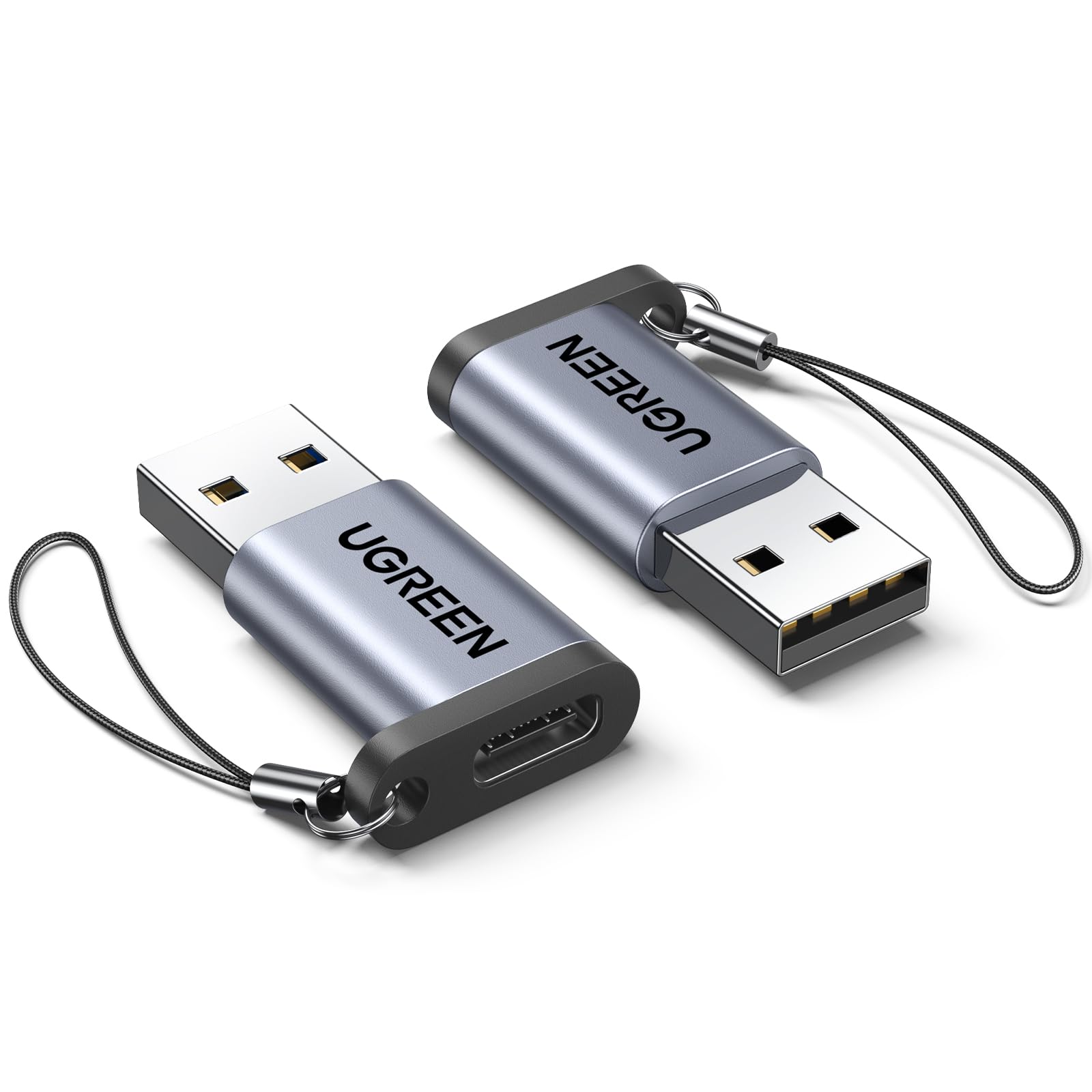 Foto 2 pulgar | Adaptador Ugreen Usb C Hembra A Usb Macho De 10 Gbps, Paquete De 2, Gris - Venta Internacional.
