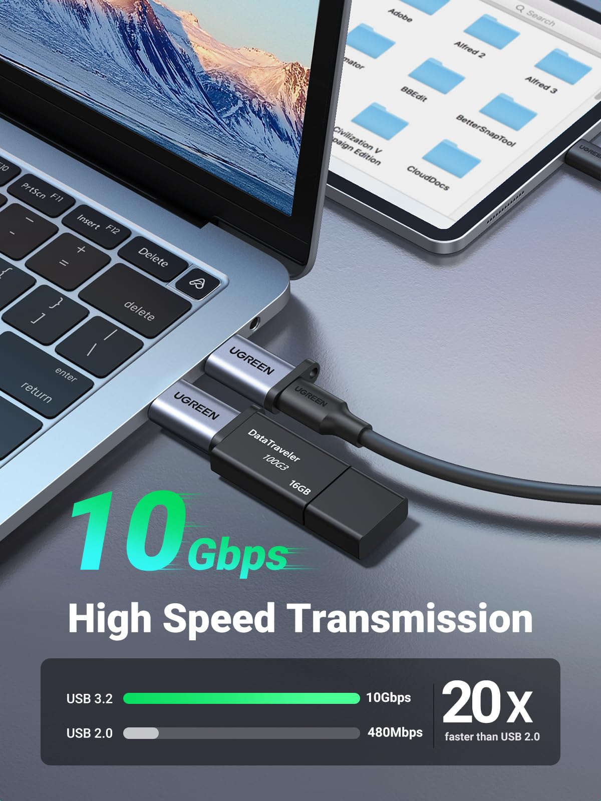 Foto 3 pulgar | Adaptador Ugreen Usb C Hembra A Usb Macho De 10 Gbps, Paquete De 2, Gris - Venta Internacional.
