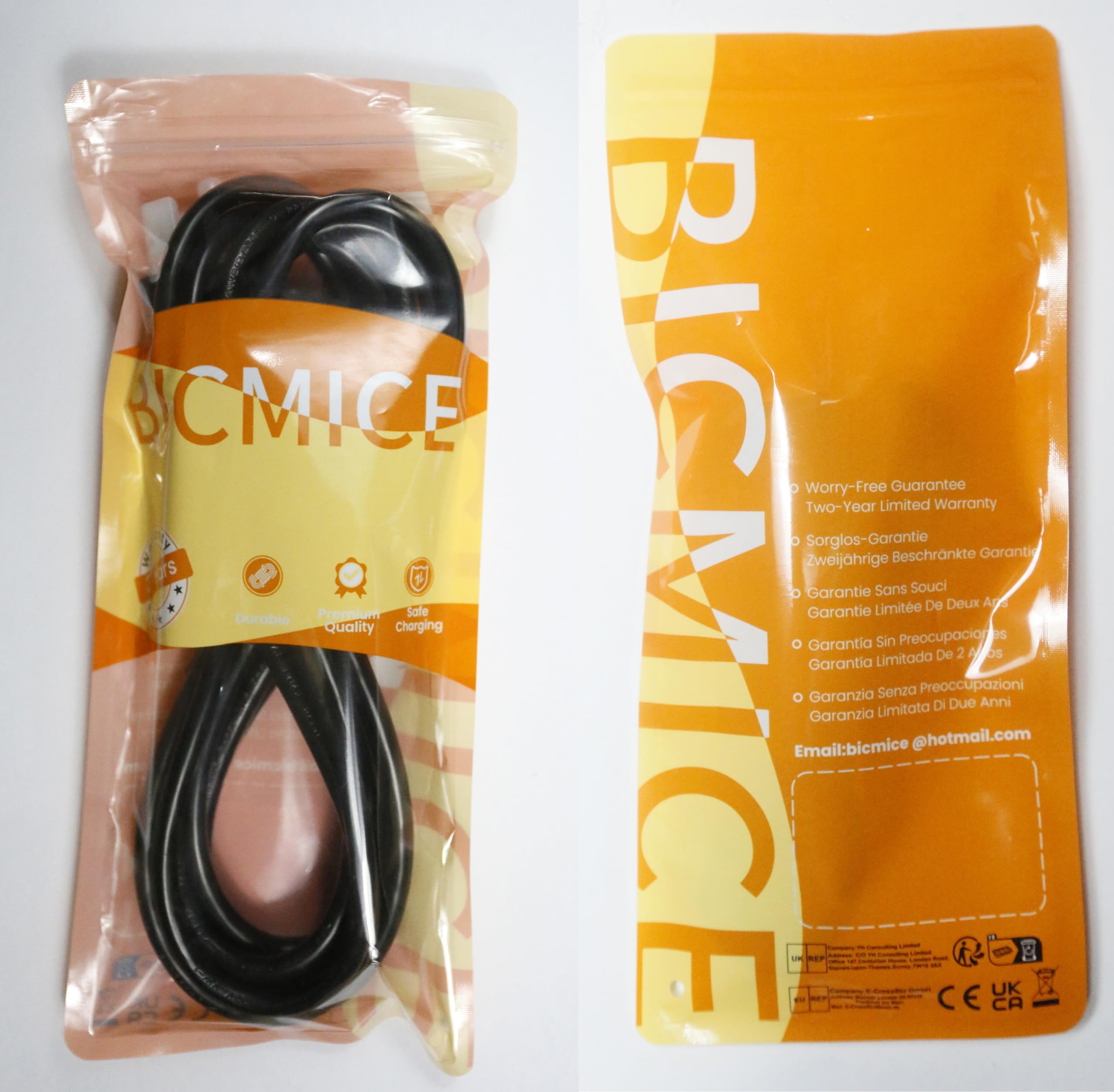 Foto 7 pulgar | Cable de Alimentación Bicmice de 15 Pies 18 AWG Nema 5-15P a C13 / 10 A / 125 V - Venta Internacional