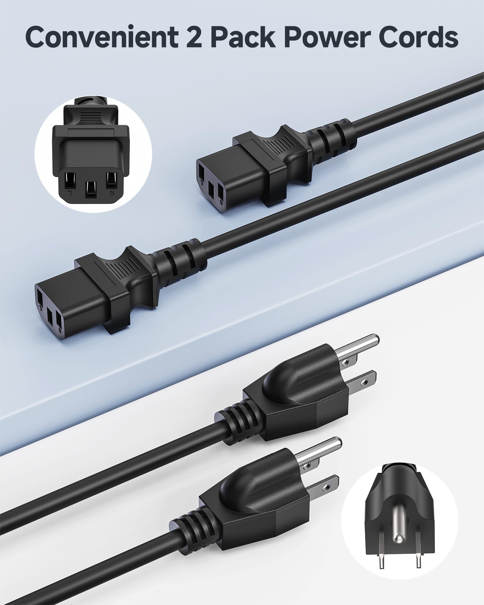 Foto 7 pulgar | Cable de Alimentación Cable Matters 2 Unidades - Venta Internacional