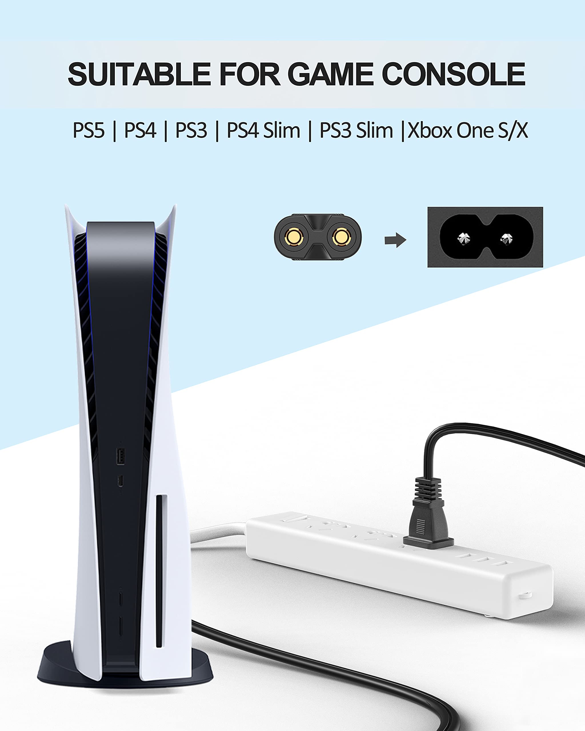 Foto 5 pulgar | Cable de Alimentación Bicmice 6 Pies 18 Awg 7 a 125 V Ac 2 Clavijas - Venta Internacional