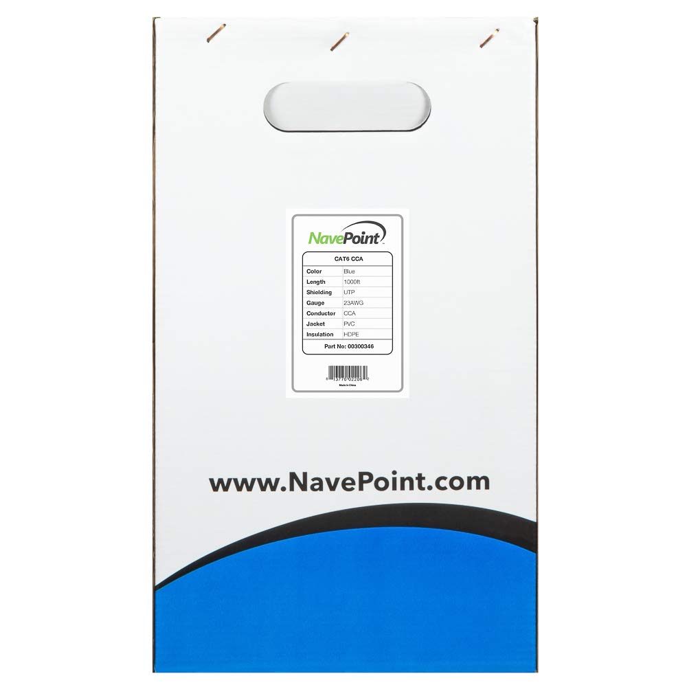 Foto 3 pulgar | Cable Ethernet Navepoint Cat6, 1000 Pies, 305 M, Azul, 550 Mhz, Utp - Venta Internacional.
