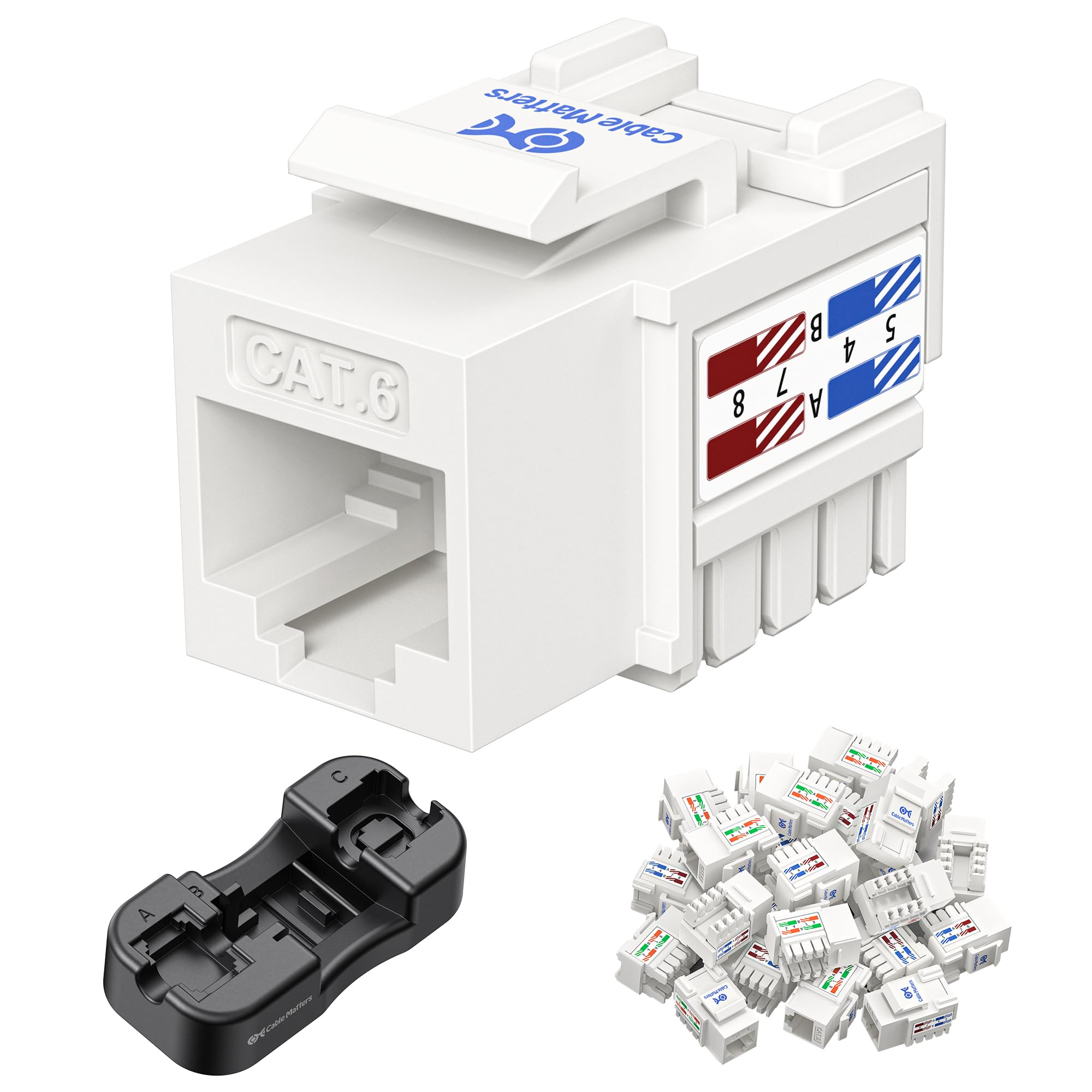 Foto 2 pulgar | Keystone Jack Cable Matters Cat6 De 10 Gbps, Paquete De 25 Unidades, Color Blanco - Venta Internacional.