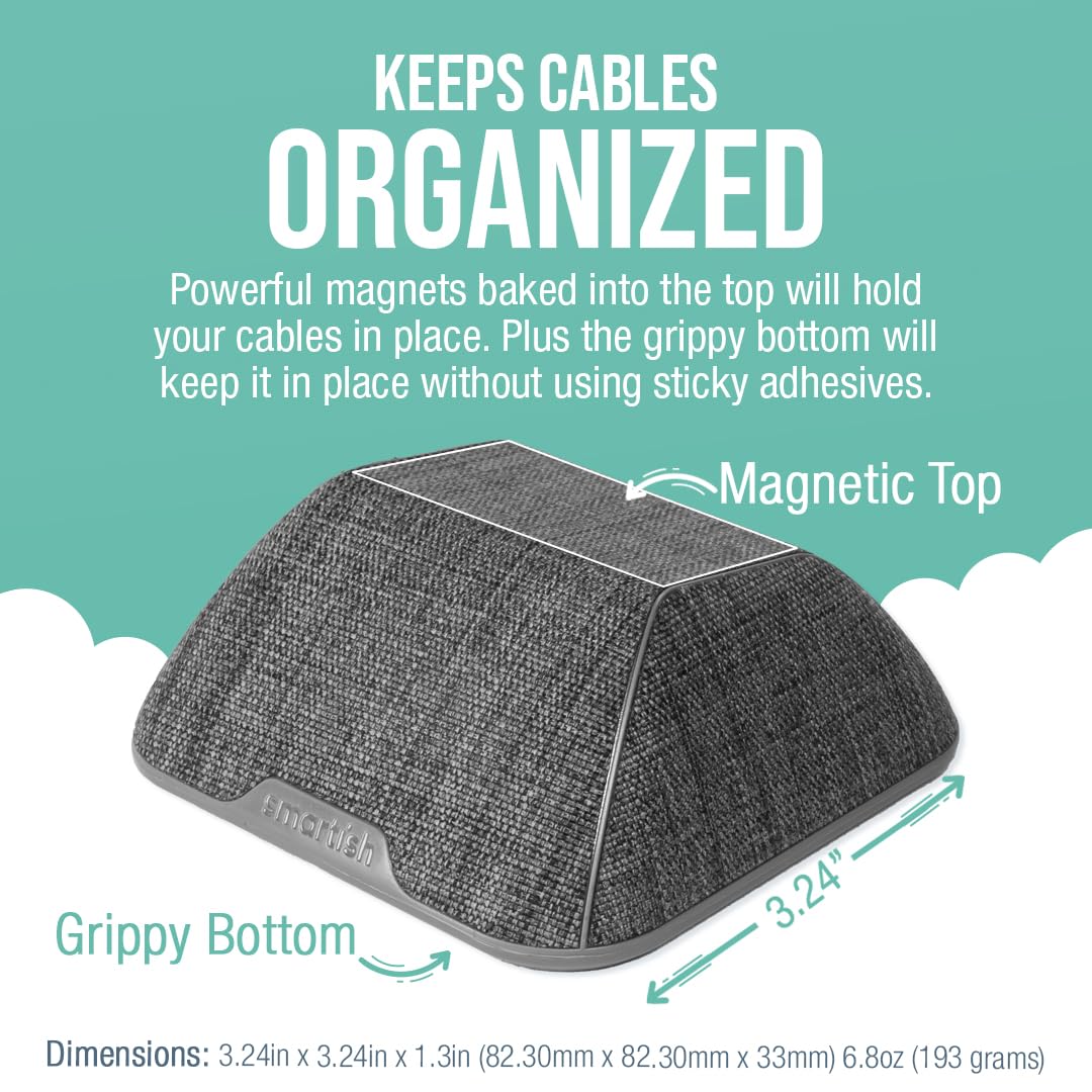 Foto 2 | Cable Wrangler Organizer Smartish, Soporte Magnético Para Cables, Gris - Venta Internacional.