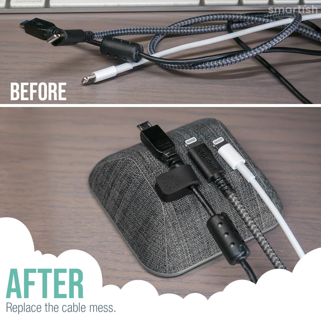 Foto 6 pulgar | Cable Wrangler Organizer Smartish, Soporte Magnético Para Cables, Gris - Venta Internacional.