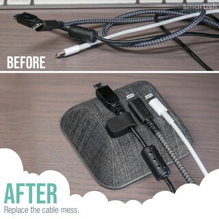 Foto 5 | Cable Wrangler Organizer Smartish, Soporte Magnético Para Cables, Gris - Venta Internacional.