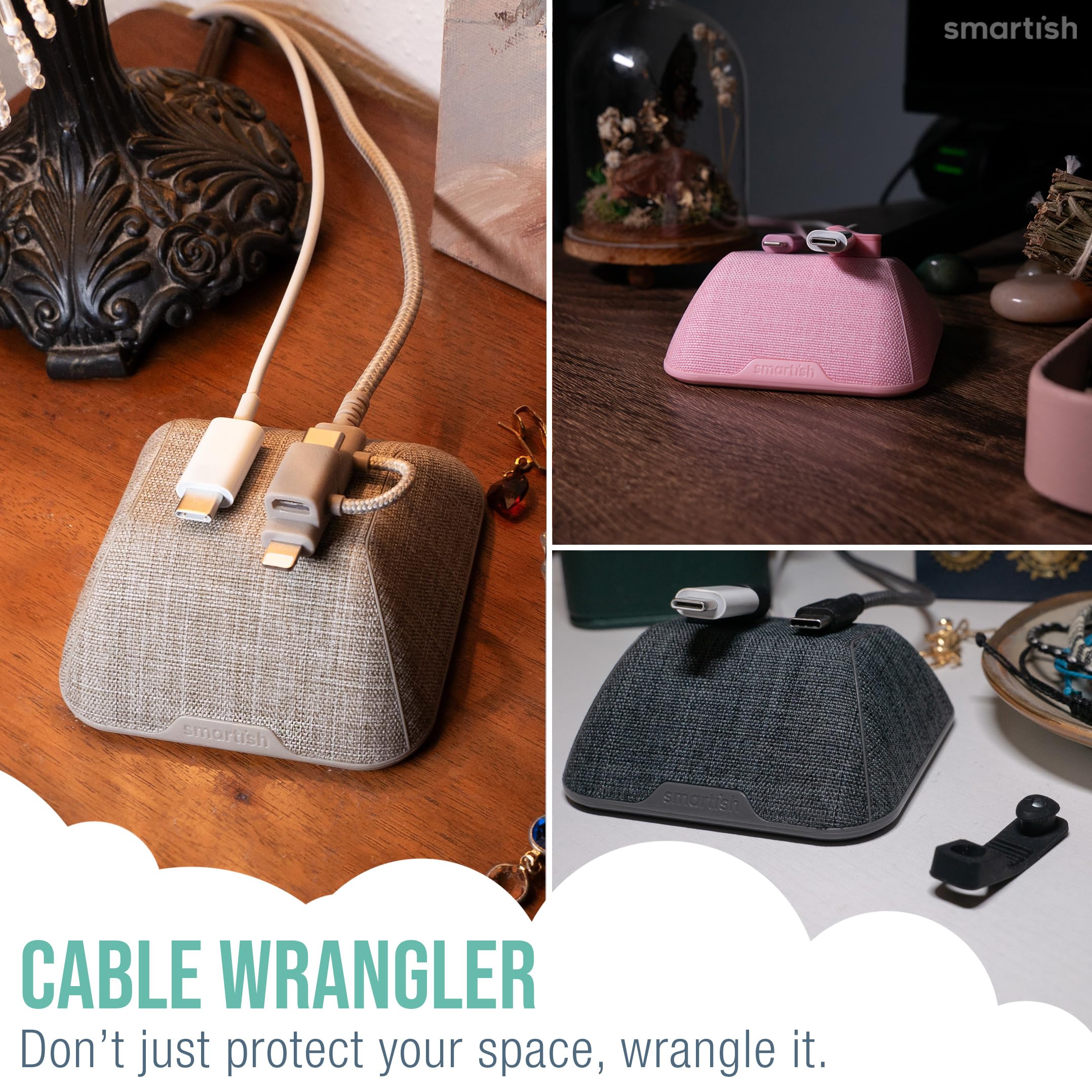 Foto 7 pulgar | Cable Wrangler Organizer Smartish, Soporte Magnético Para Cables, Gris - Venta Internacional.