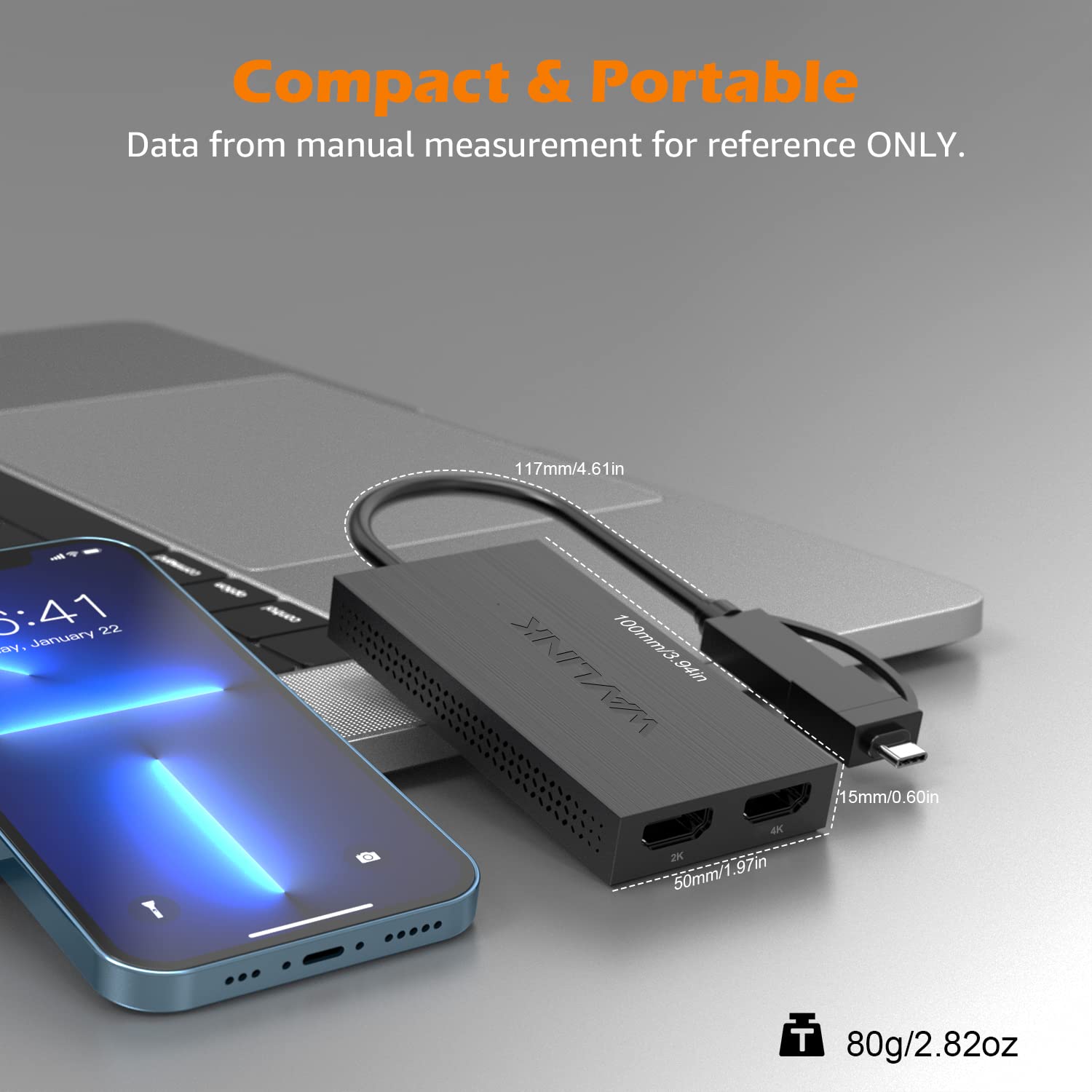 Foto 6 | Adaptador Usb C O Usb 3.0 A Hdmi Dual Wavlink 1080p @60hz - Venta Internacional.