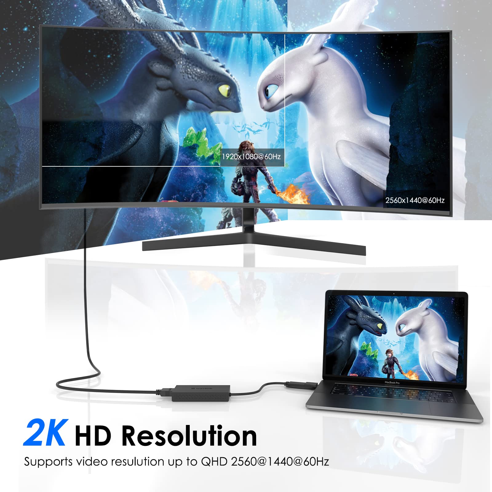 Foto 7 | Adaptador Usb C O Usb 3.0 A Hdmi Dual Wavlink 1080p @60hz - Venta Internacional.