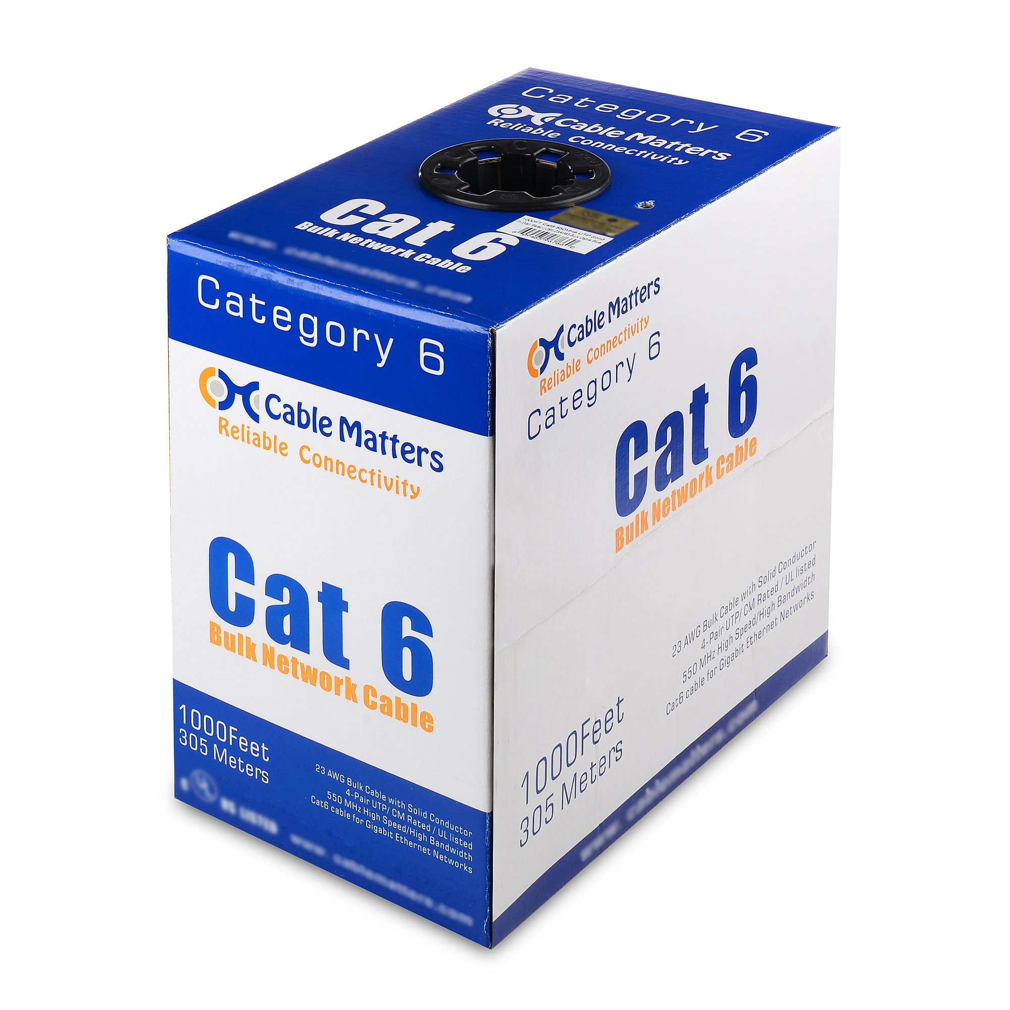 Foto 6 pulgar | Cable Ethernet Matters Cat 6 De 1000 Pies Con Certificación Ul, Color Azul - Venta Internacional.