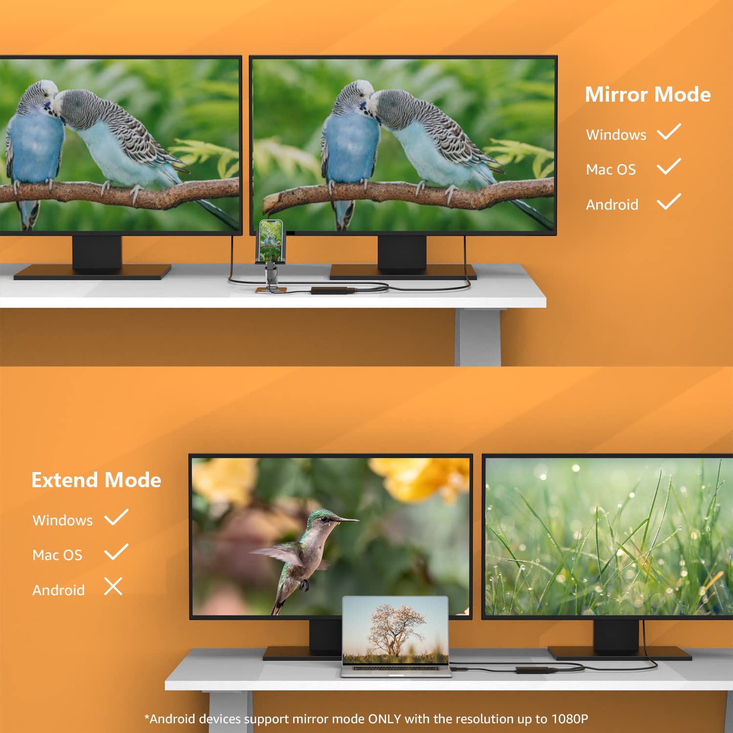Foto 3 | Adaptador Usb A Hdmi Wavlink Dual 1080p @60hz Para Monitores Duales - Venta Internacional.