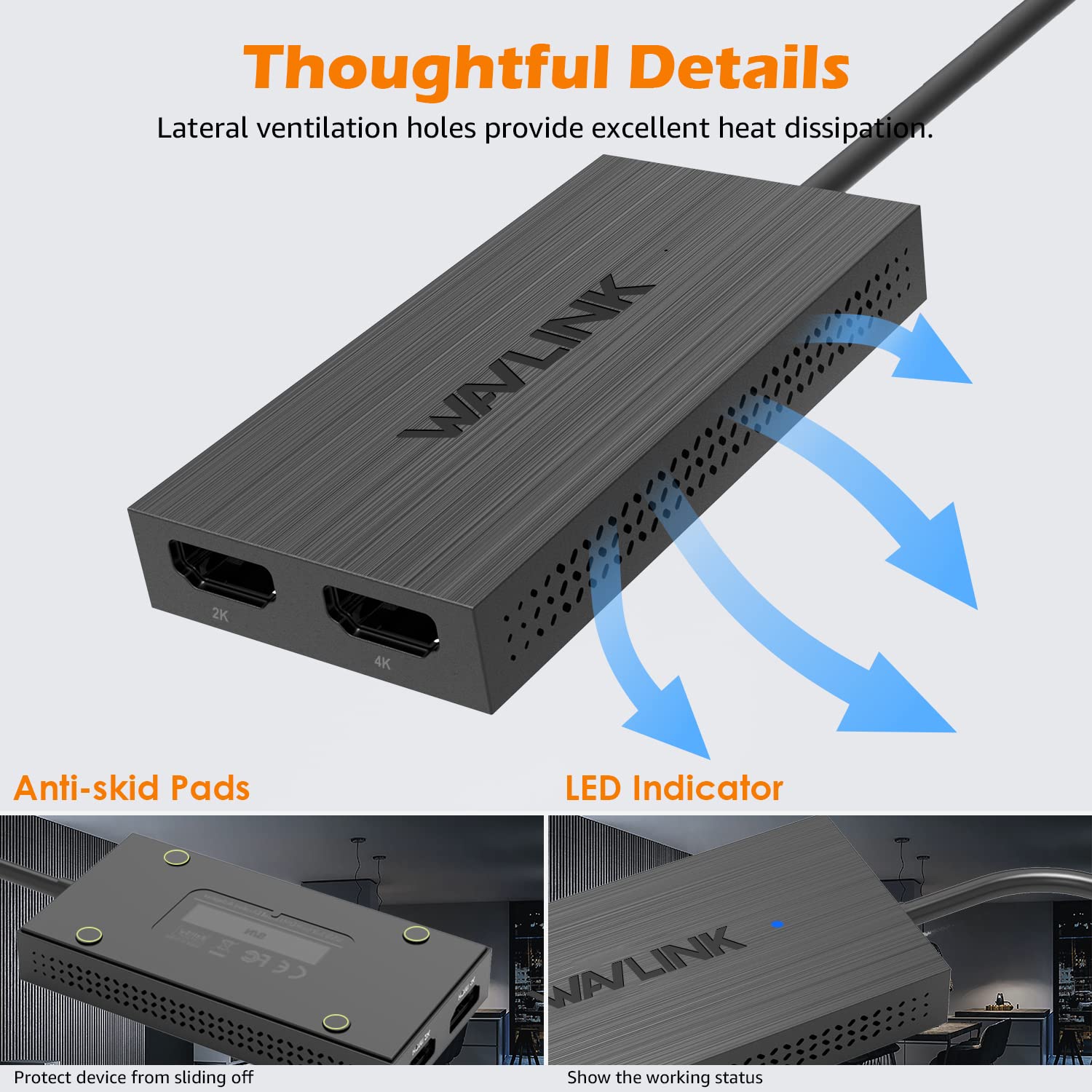 Foto 8 pulgar | Adaptador Usb A Hdmi Wavlink Dual 1080p @60hz Para Monitores Duales - Venta Internacional.