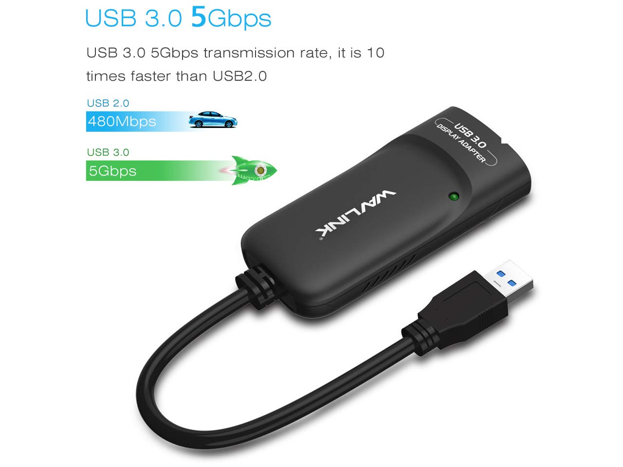 Foto 5 | Adaptador Usb 3.0 A Hdmi Wavlink 2k (2048x1152) Para 6 Monitores - Venta Internacional.