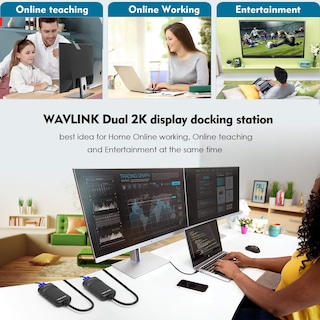 Foto 6 | Adaptador Usb 3.0 A Hdmi Wavlink 2k (2048x1152) Para 6 Monitores - Venta Internacional.