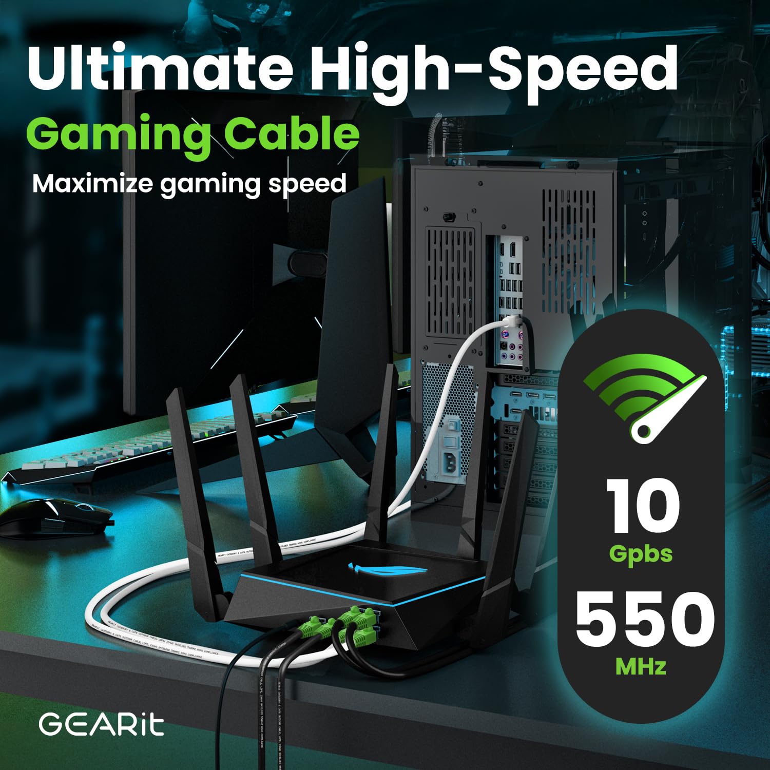 Foto 8 pulgar | Cable De Conexión Ethernet Gearit Rj45 Cat-6 De 10 Gbps Y 76,2 M, Negro - Venta Internacional.