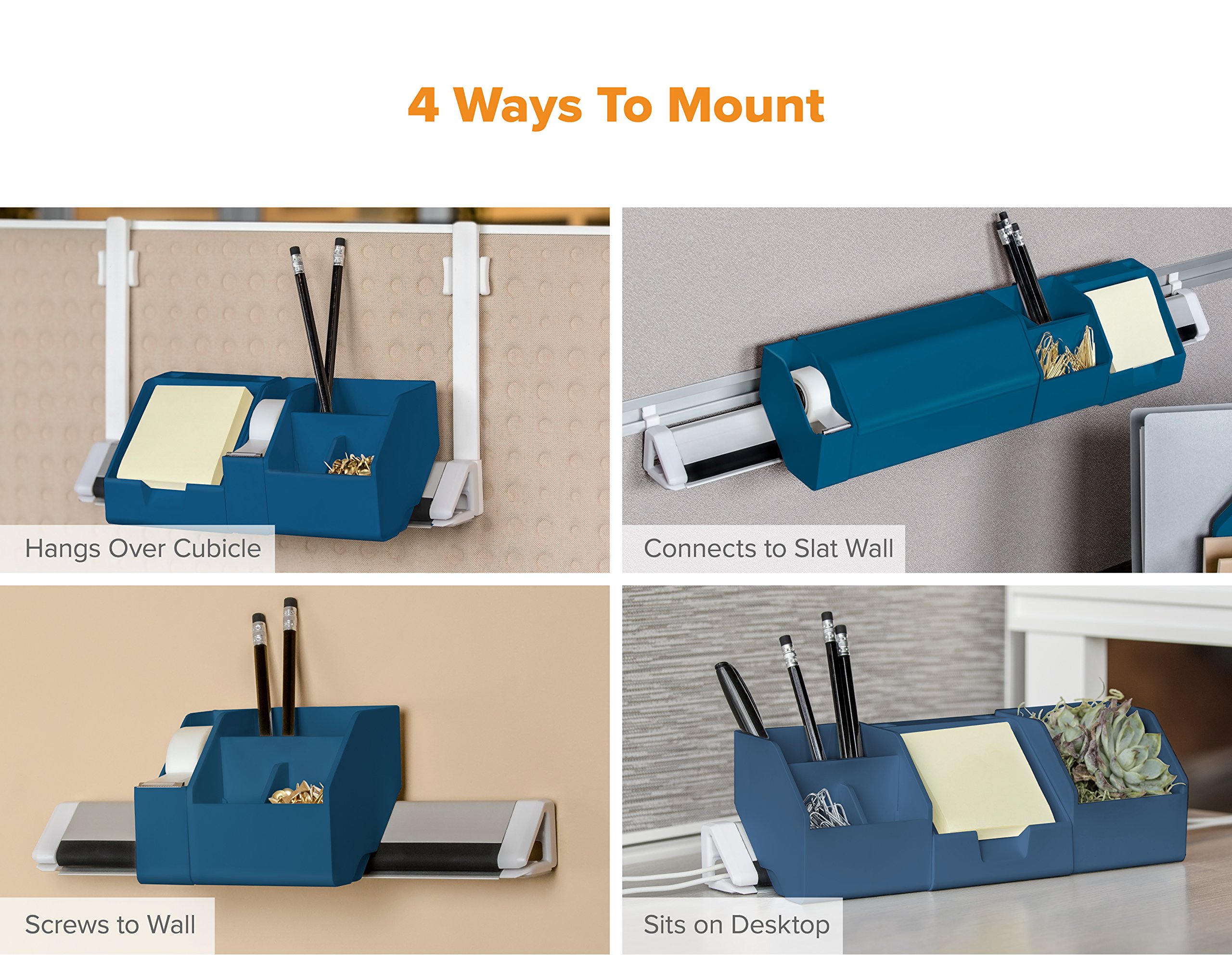 Foto 6 | Kit Organizador De Escritorio Bostitch Office Konnect De 9 Piezas, Azul - Venta Internacional.