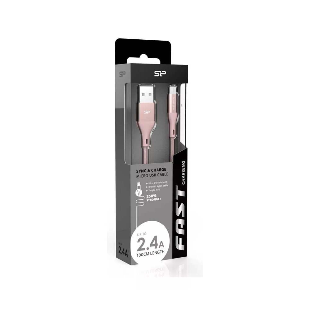 Foto 3 pulgar | Cable Micro Usb lk30 1 M Rosa