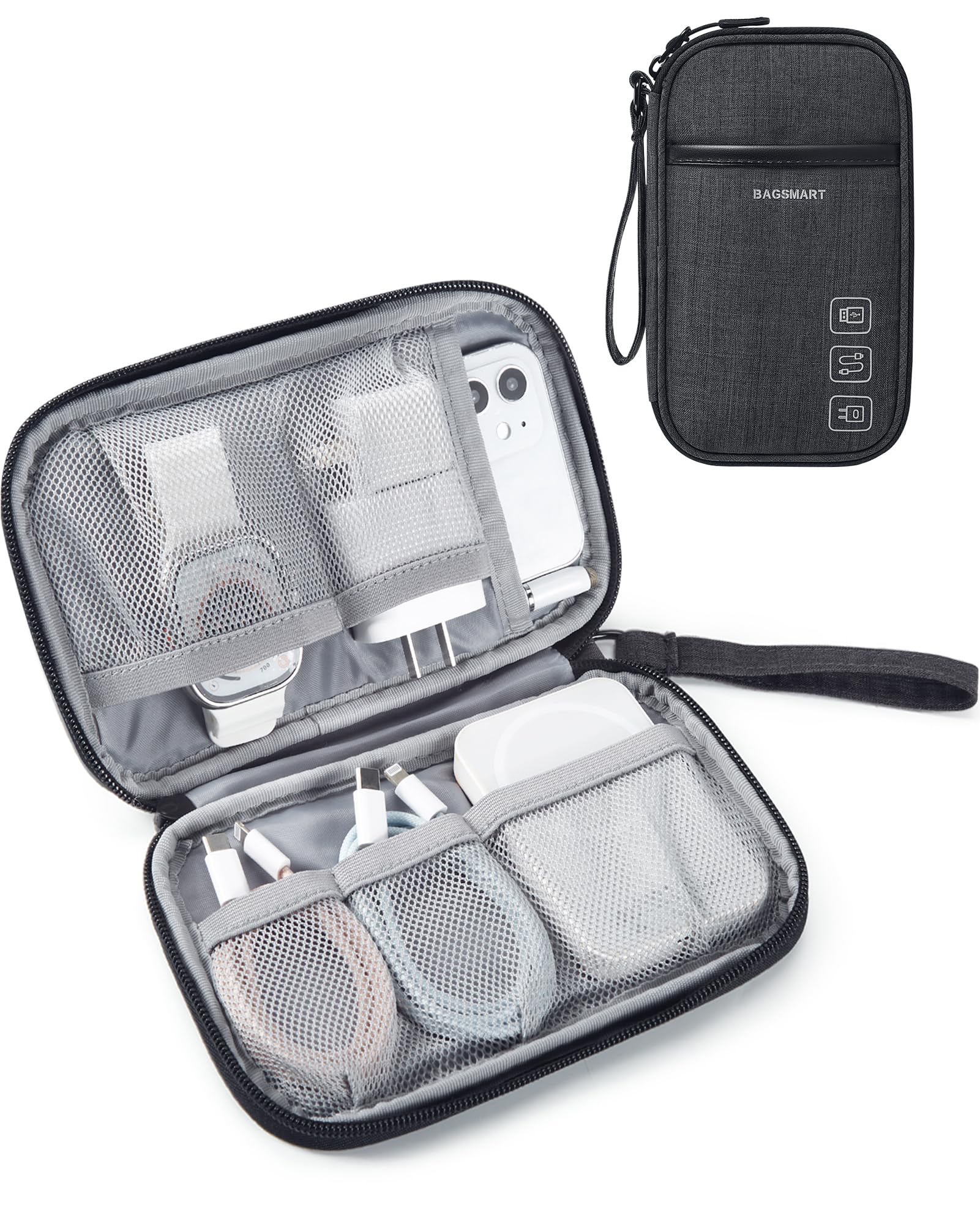 Foto 2 pulgar | Bolsa Organizadora De Cables De Viaje Bagsmart Cord Organizer Negra - Venta Internacional.