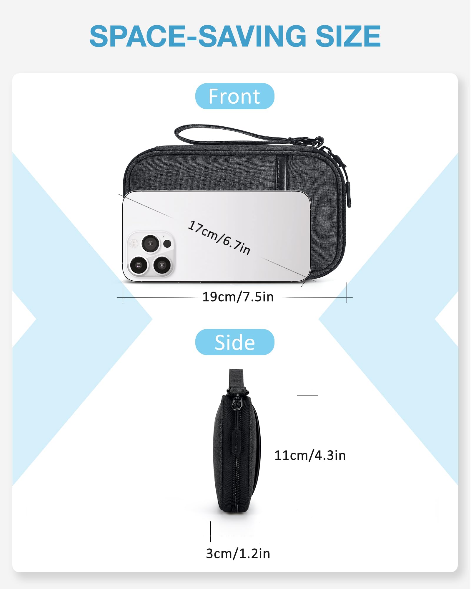 Foto 4 pulgar | Bolsa Organizadora De Cables De Viaje Bagsmart Cord Organizer Negra - Venta Internacional.