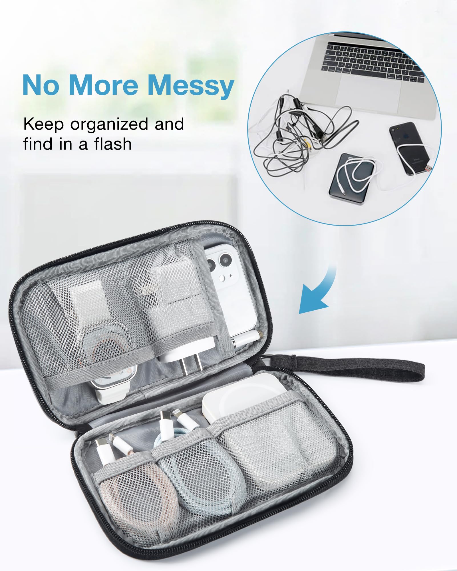 Foto 5 pulgar | Bolsa Organizadora De Cables De Viaje Bagsmart Cord Organizer Negra - Venta Internacional.