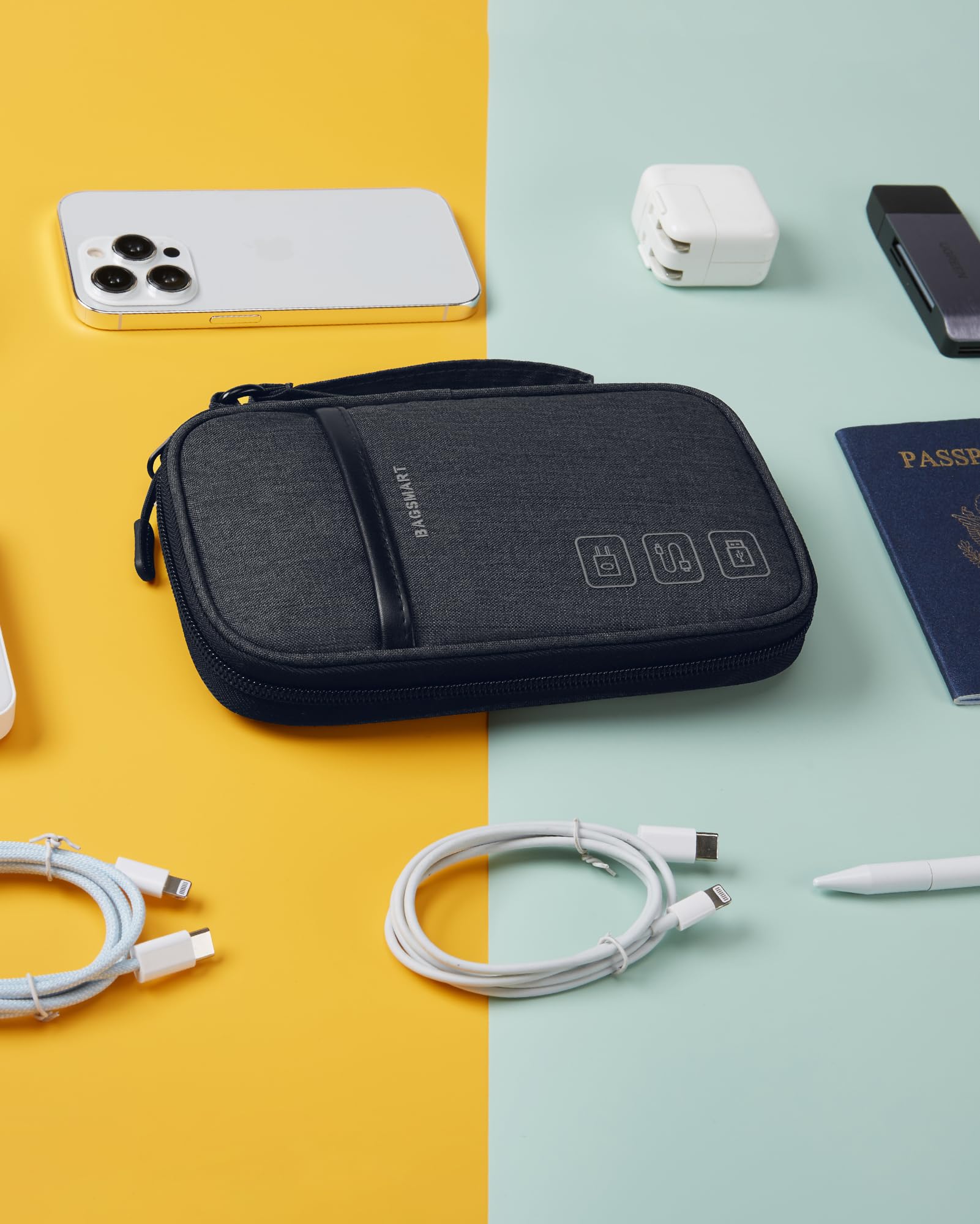 Foto 8 pulgar | Bolsa Organizadora De Cables De Viaje Bagsmart Cord Organizer Negra - Venta Internacional.