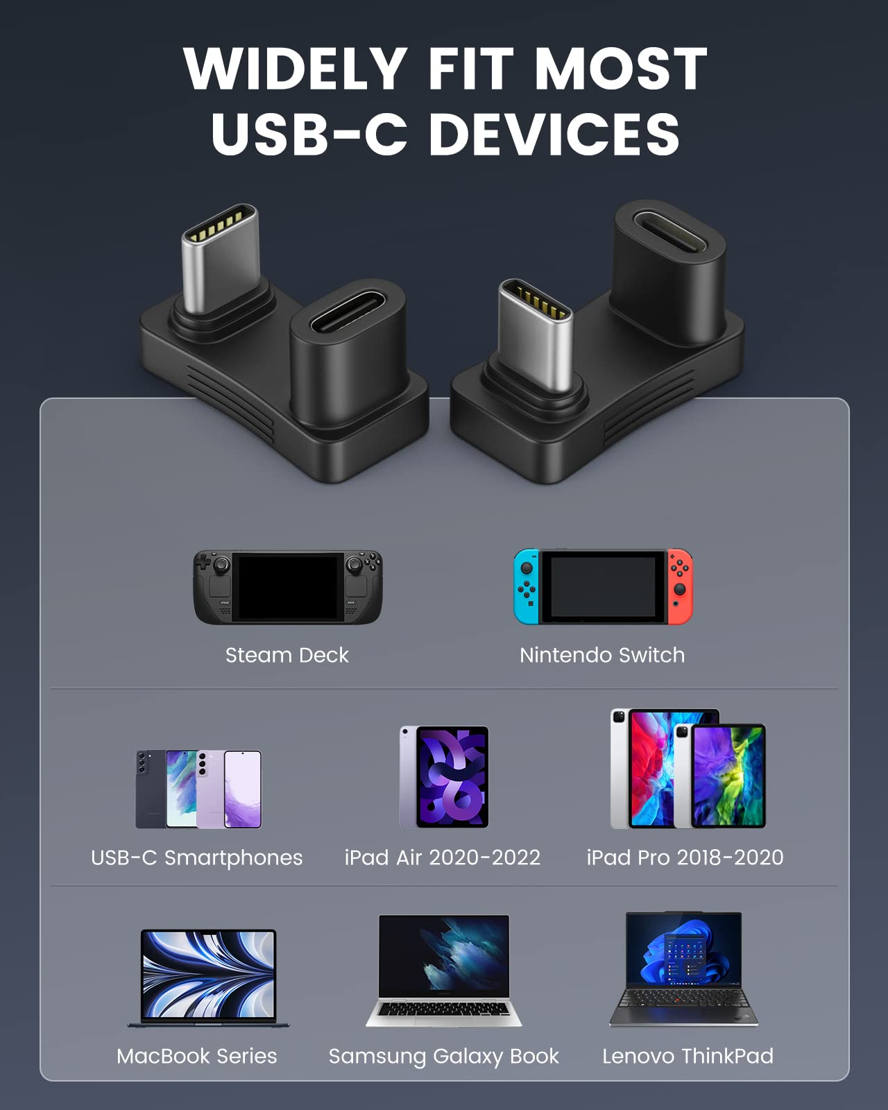 Foto 6 | Adaptador Usb-c Moko Con Ángulo De 180 Grados Usb-c Macho A Hembra, Paquete De 2 - Venta Internacional.