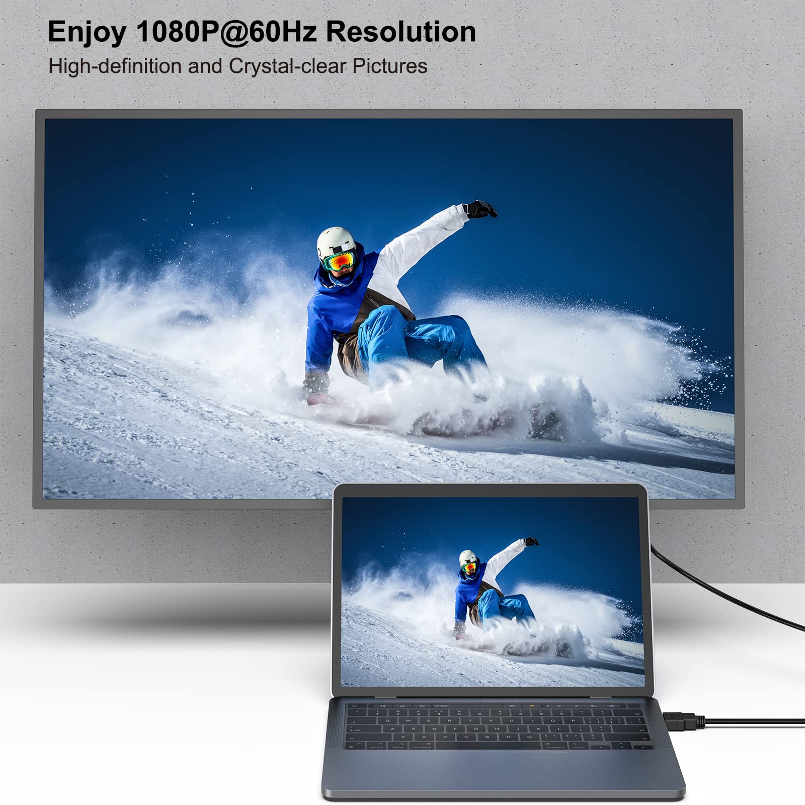 Foto 5 pulgar | Cable Hdmi A Vga Benfei De 1 M Y 1080p Full Hd Para Monitor De Ordenador - Venta Internacional.