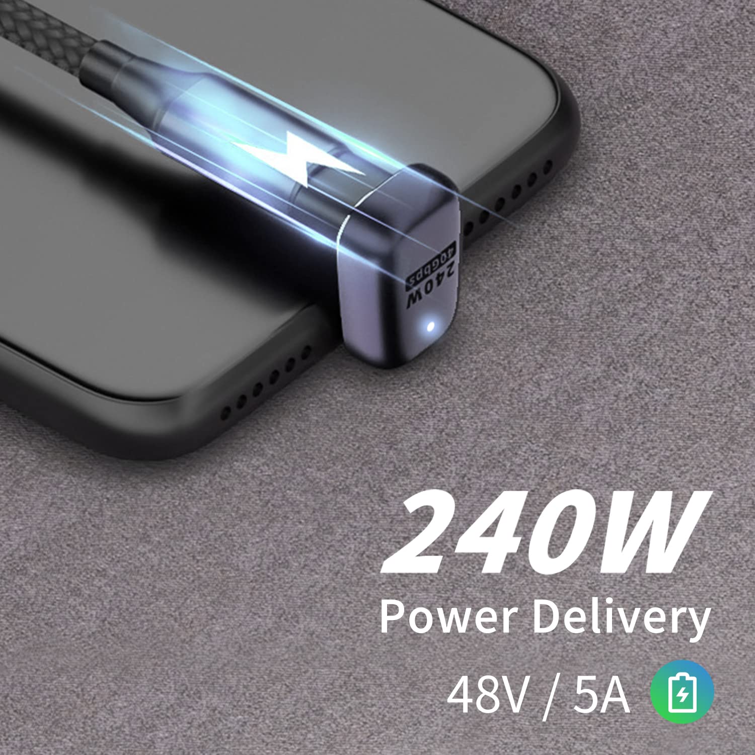 Foto 4 pulgar | Adaptador Usb C Polyiccot 180 Grados 240 W 8k Video Thunderbolt - Venta Internacional.
