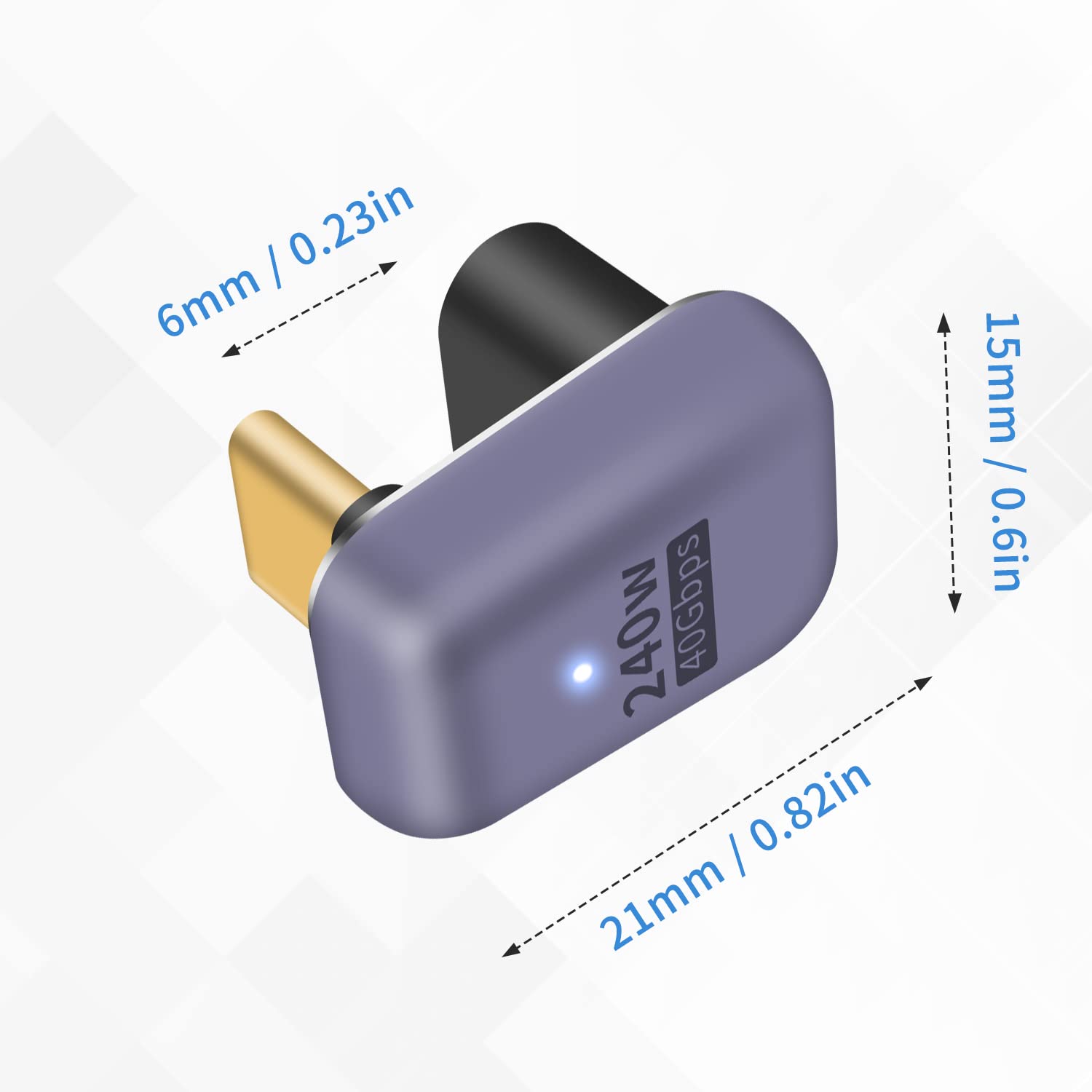 Foto 7 pulgar | Adaptador Usb C Polyiccot 180 Grados 240 W 8k Video Thunderbolt - Venta Internacional.