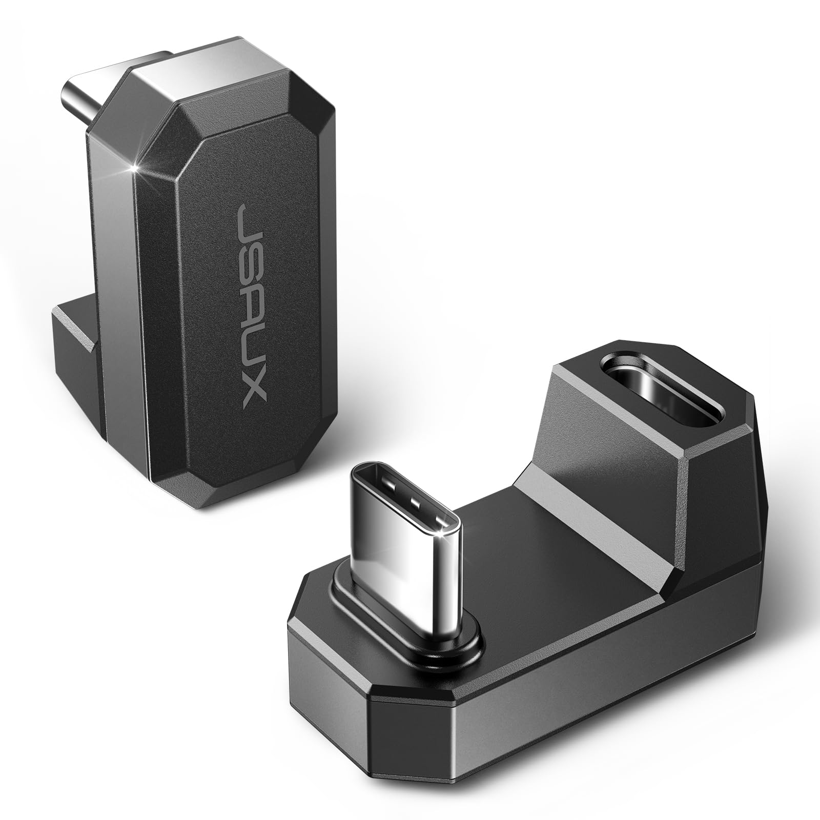 Foto 1 | Adaptador Usb-c A Usb-c Jsaux 180° 100w Pd, Paquete De 2 Unidades, Gris - Venta Internacional.