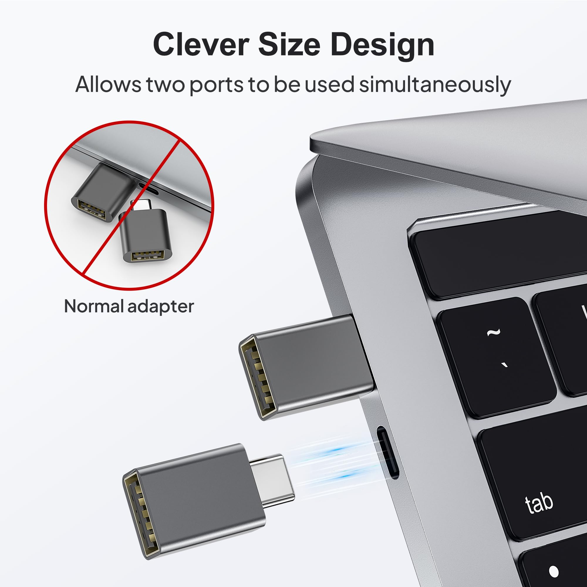 Foto 4 pulgar | Adaptador USB-C a USB Elebase 4 Unidades para MacBook Pro Air - Venta Internacional