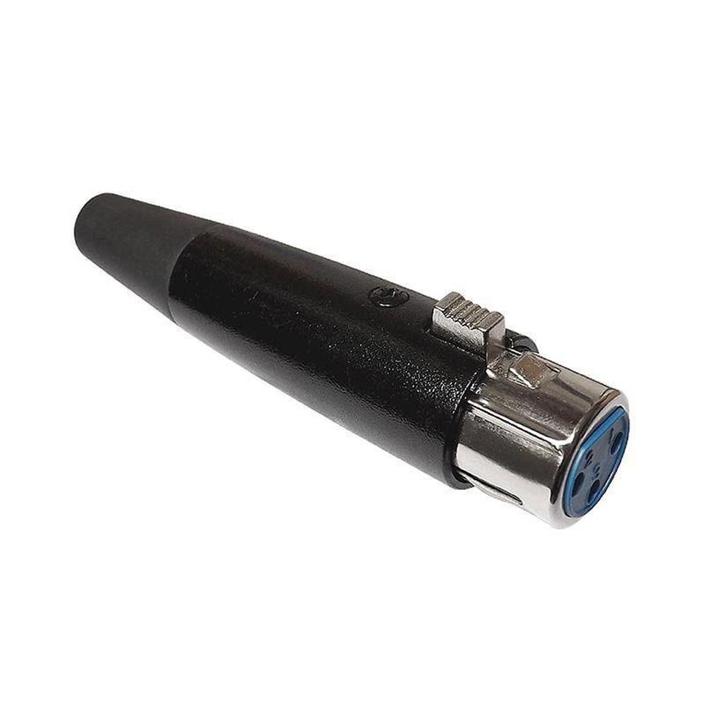 Foto 2 pulgar | Plug Conector Xlr Hembra Con Aislante, Seguro Y Protector De Cable Ja-125rl