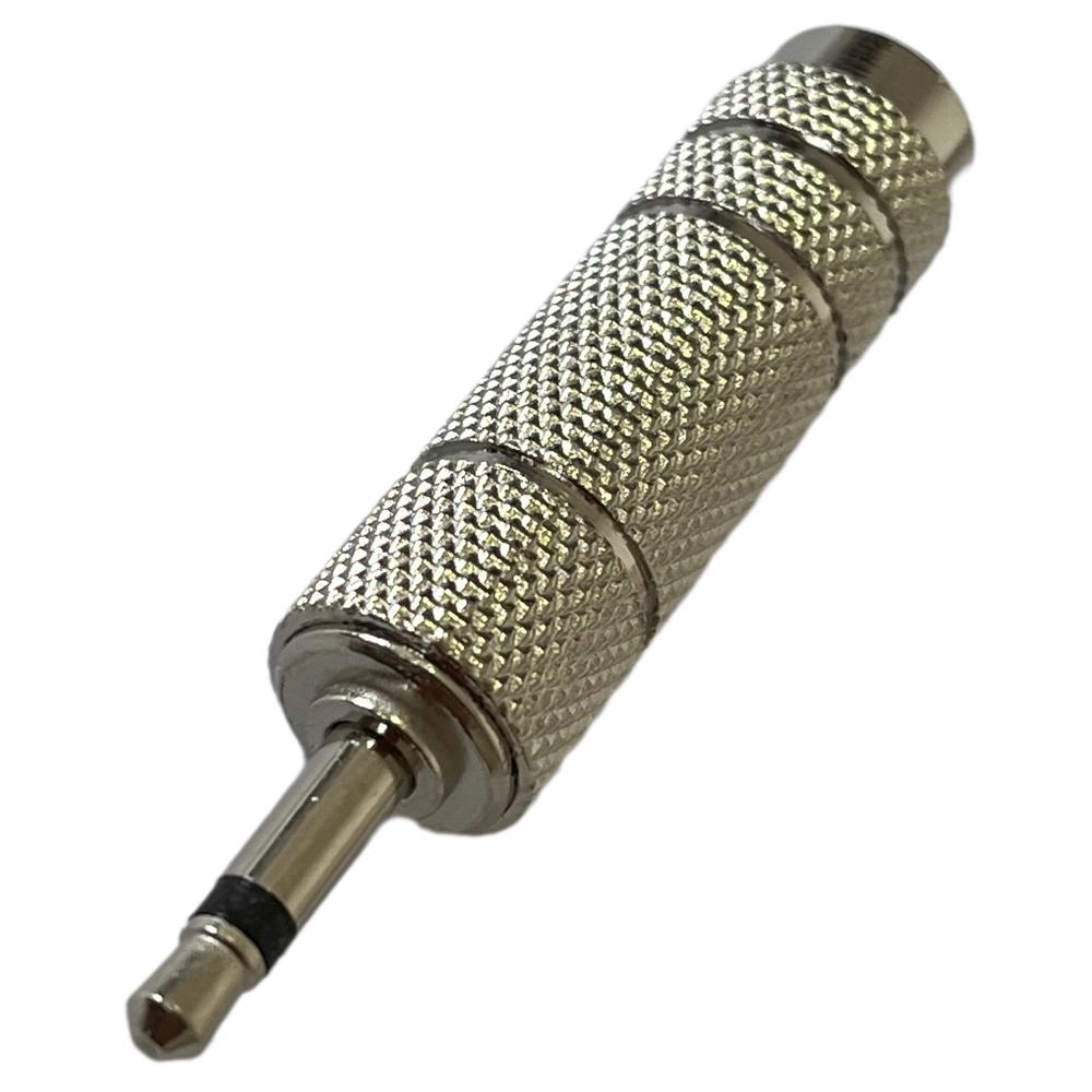Adaptador Jack 6,3mm Mono a Plug 3,5 mm Mono Metal
