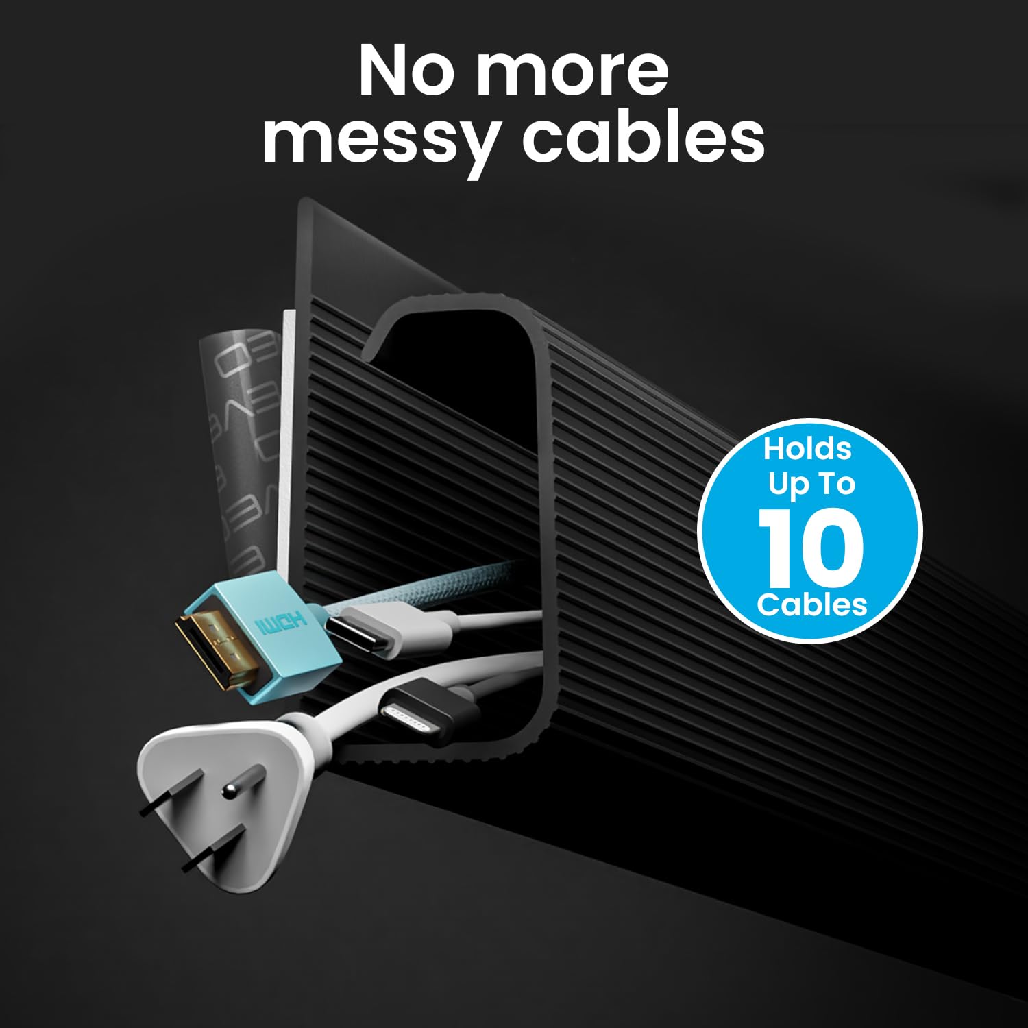 Foto 4 pulgar | Kit De Gestión De Cables Eveo Para Debajo Del Escritorio (6 Unidades), Organizador De Cables - Venta Internacional.
