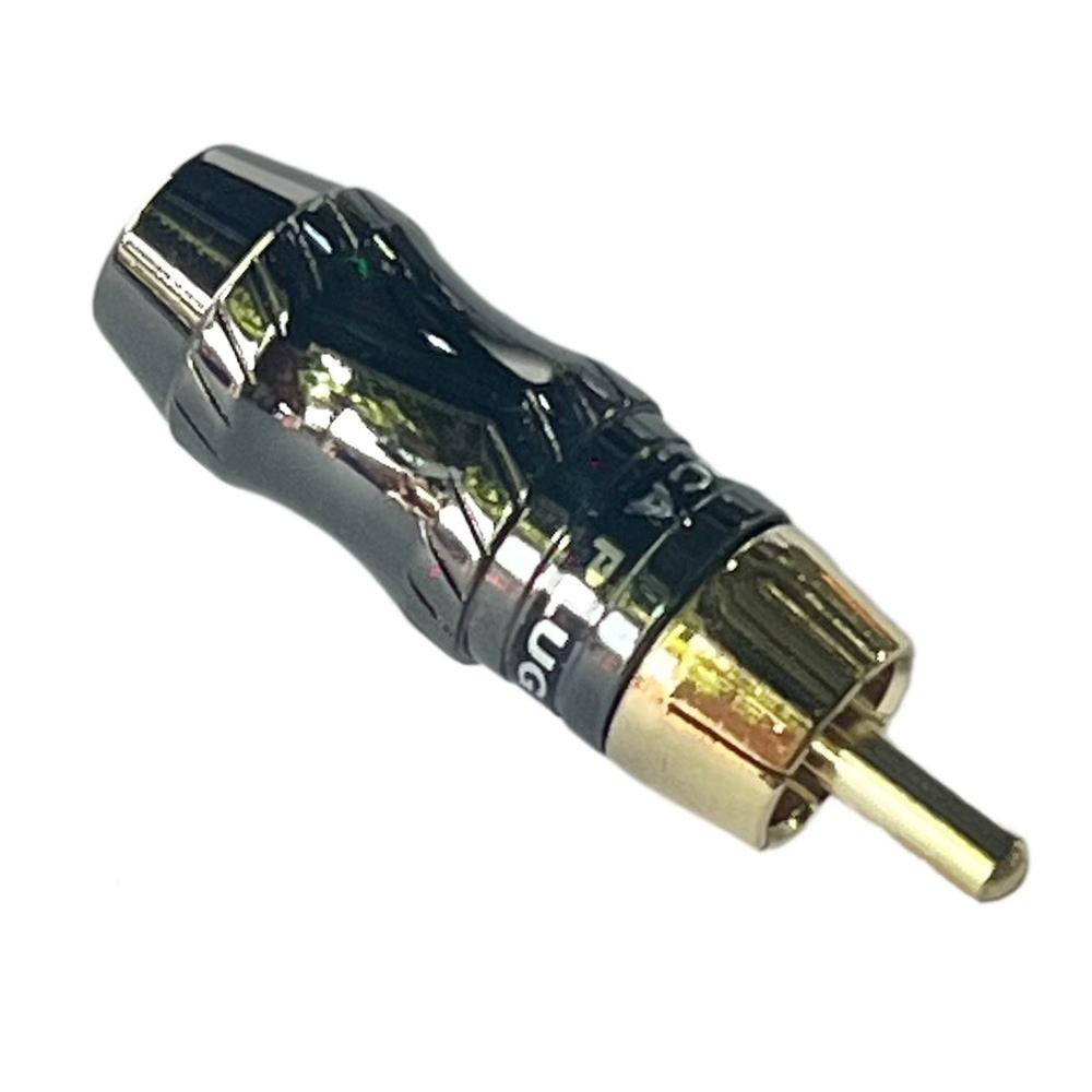 Foto 3 pulgar | Conector Plug Kapton RCA Metal Gold/Plata Polarizado Negro