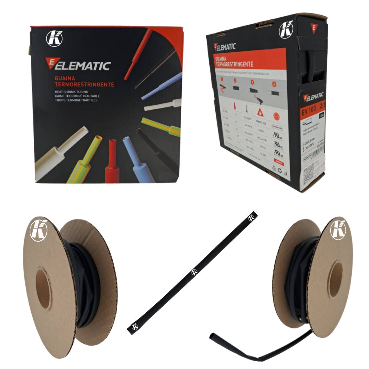 Foto 2 | Termofit Italiano Elematic 3/16 Pulgadas/4.8 mm Caja Negro
