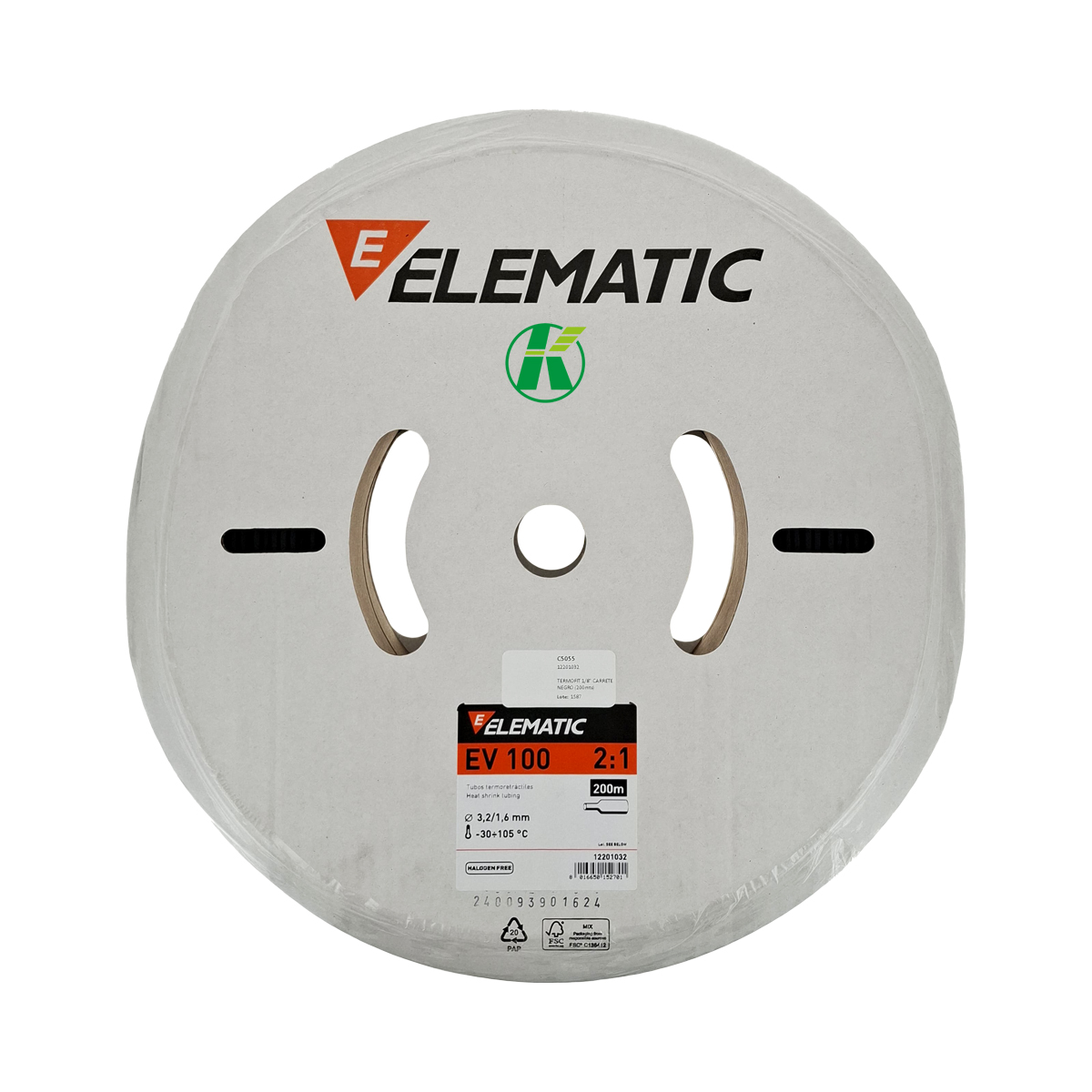Foto 1 | Termofit Italiano Elematic 1/8 Pulgadas Carrete Negro 200 m