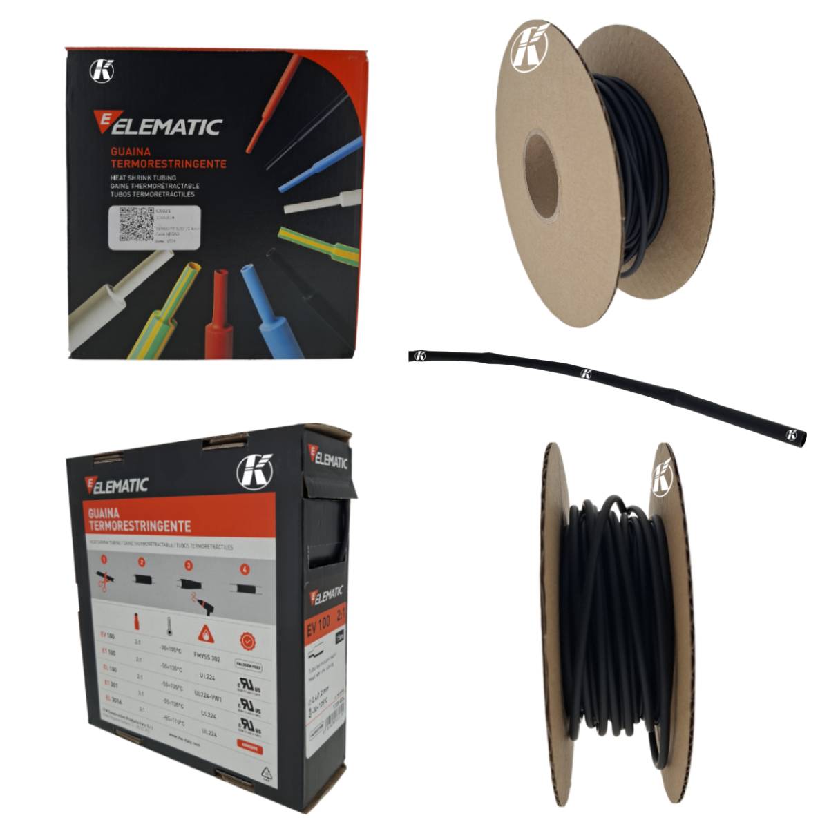 Foto 4 pulgar | Termofit Italiano Elematic 3/32 Pulgadas /2.4 mm Caja Negro