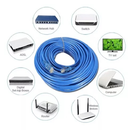 Foto 3 pulgar | Cable de Red Utp Cat5e Rj45 De 50 M Para Lan/260018 - Venta Internacional