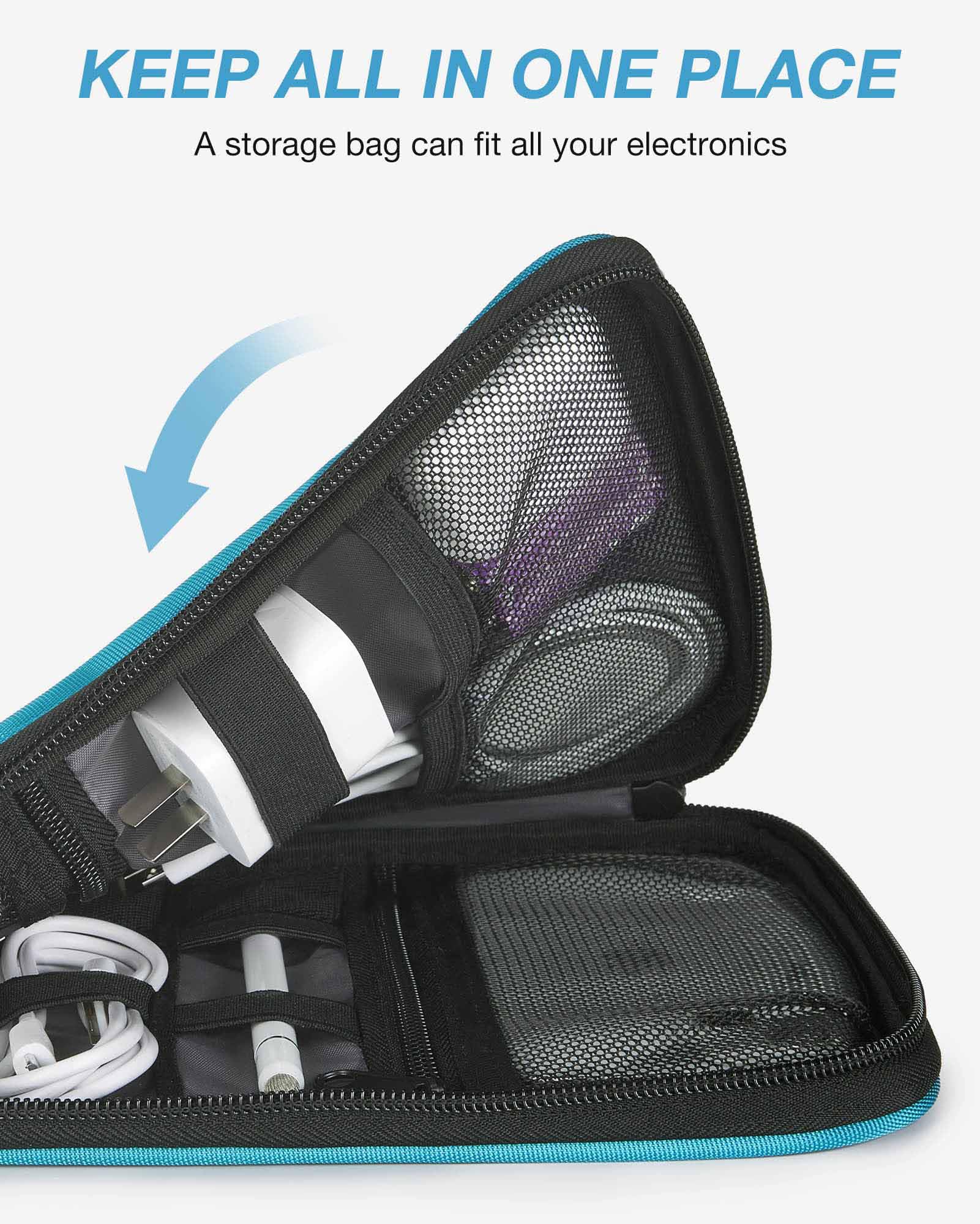 Foto 7 pulgar | Estuche De Viaje Bagsmart Electronics Organizer Azul - Venta Internacional.