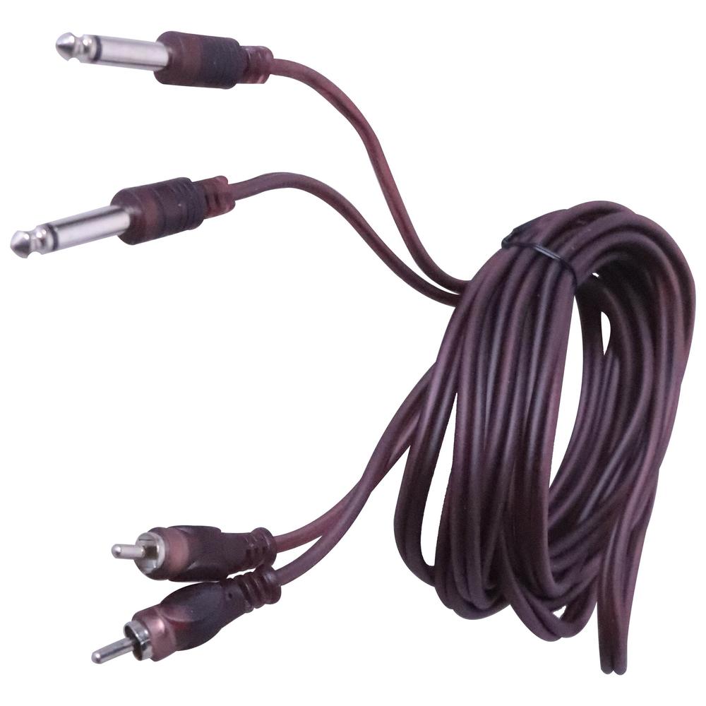 Extensión 2 Plug 6.3 Mm Mono A 2 Plug Rca 3.6 Mt