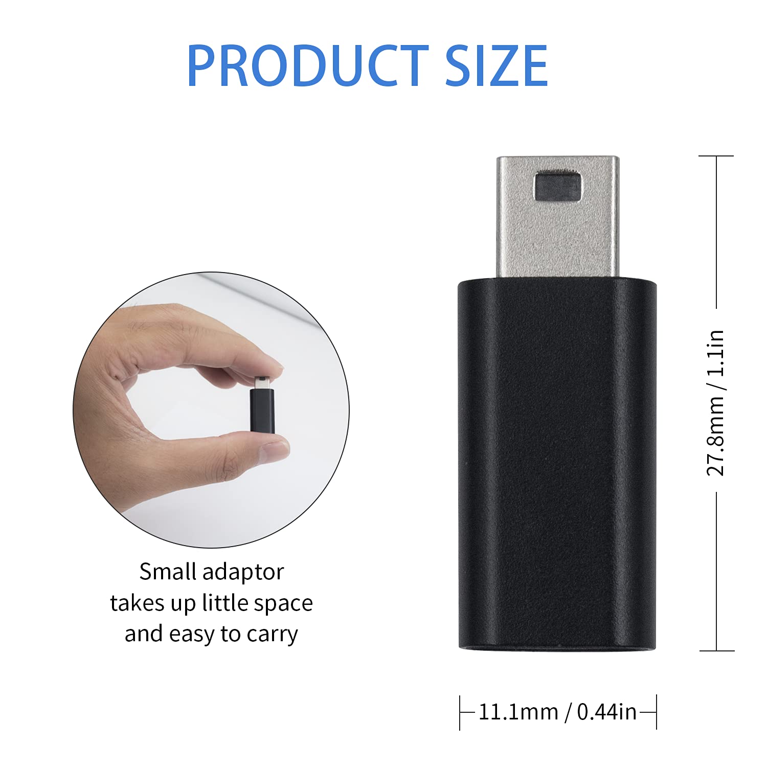 Foto 5 pulgar | Adaptador Usb C A Mini Usb, Paquete De 2 Unidades, Duttek, Color Negro - Venta Internacional.