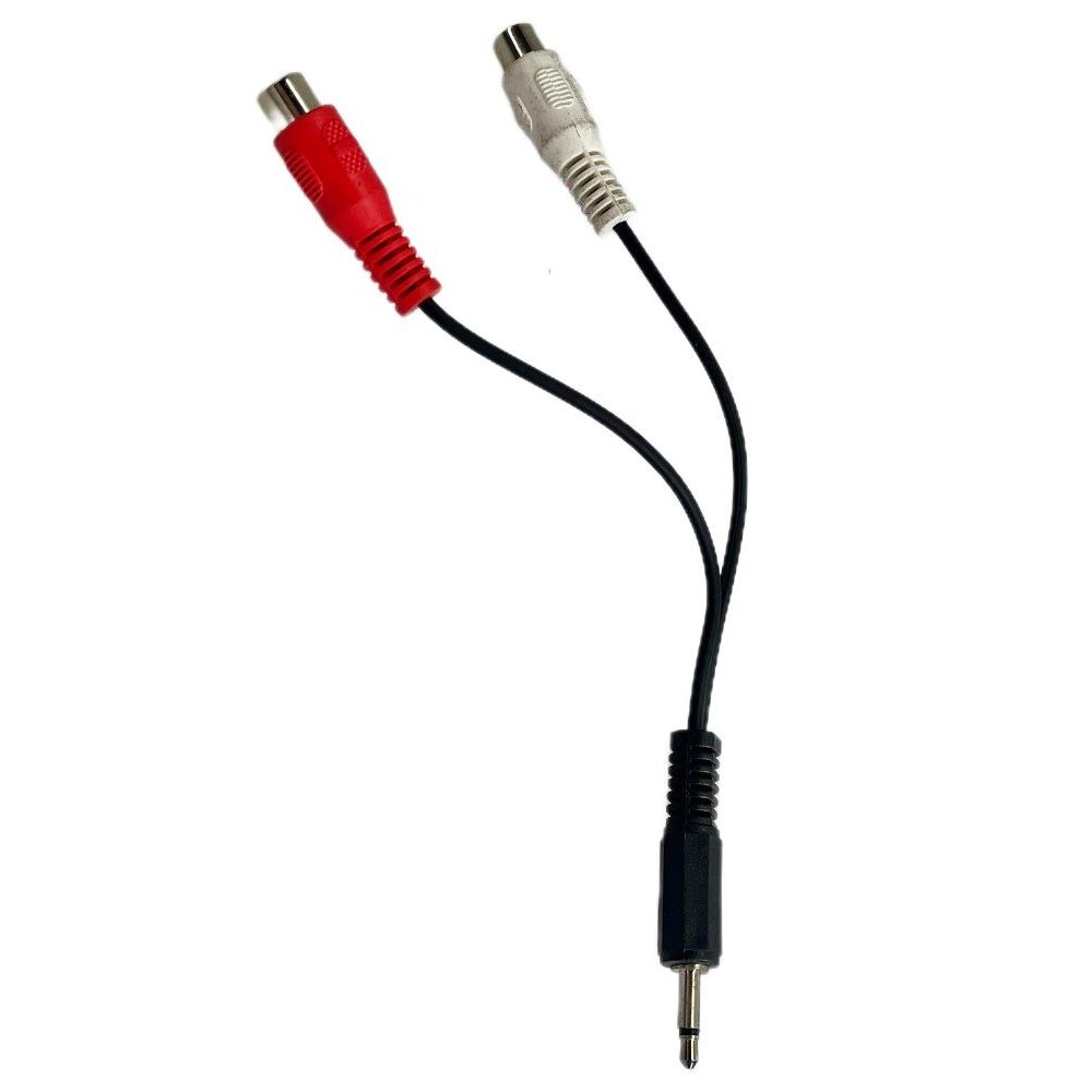 Extensión Y 2 Jacks Rca A 1 Plug 3.5 mm Mono 15 cm