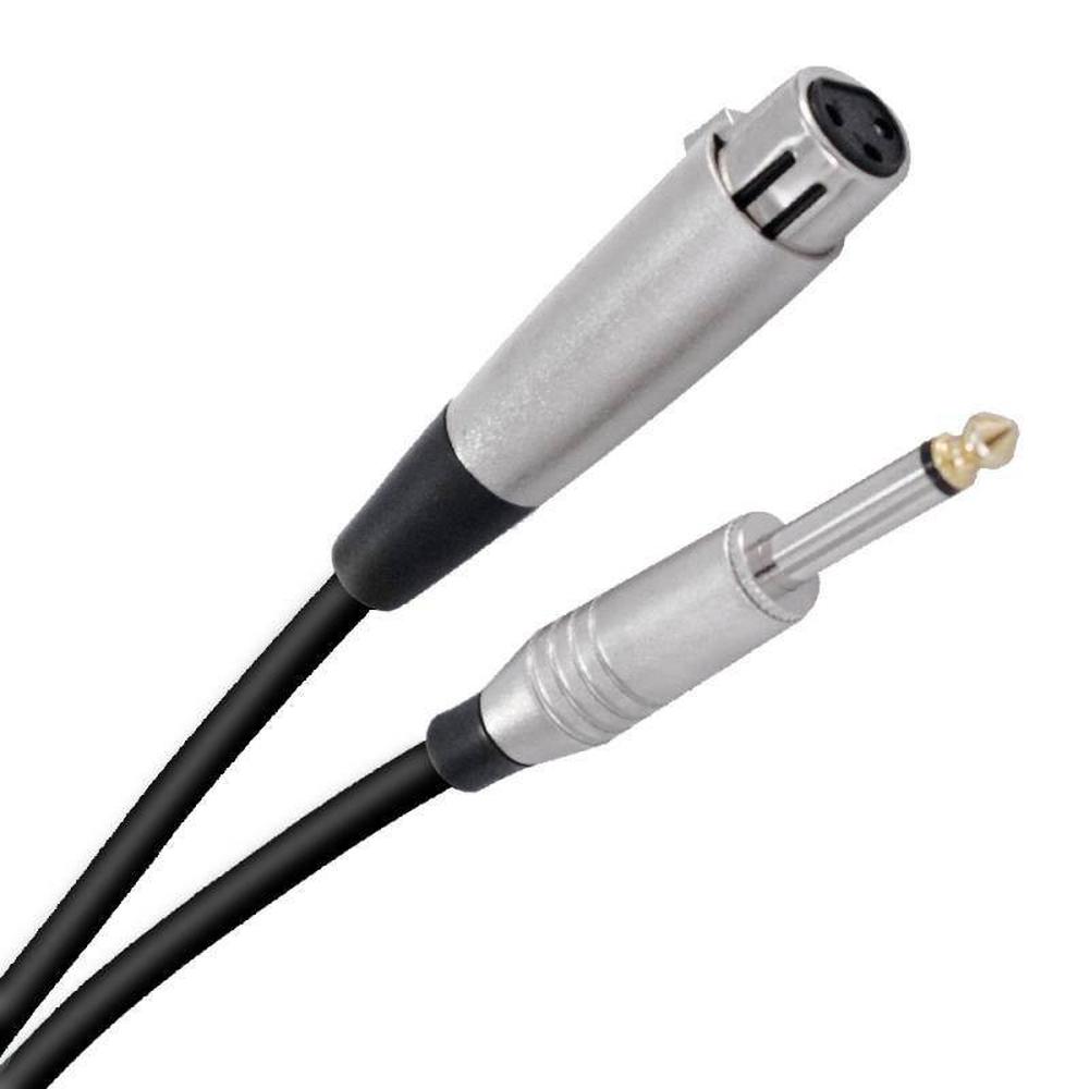 Cable Extension De Audio Profesional Xlr A Ts De 6,3mm De 6 Metros