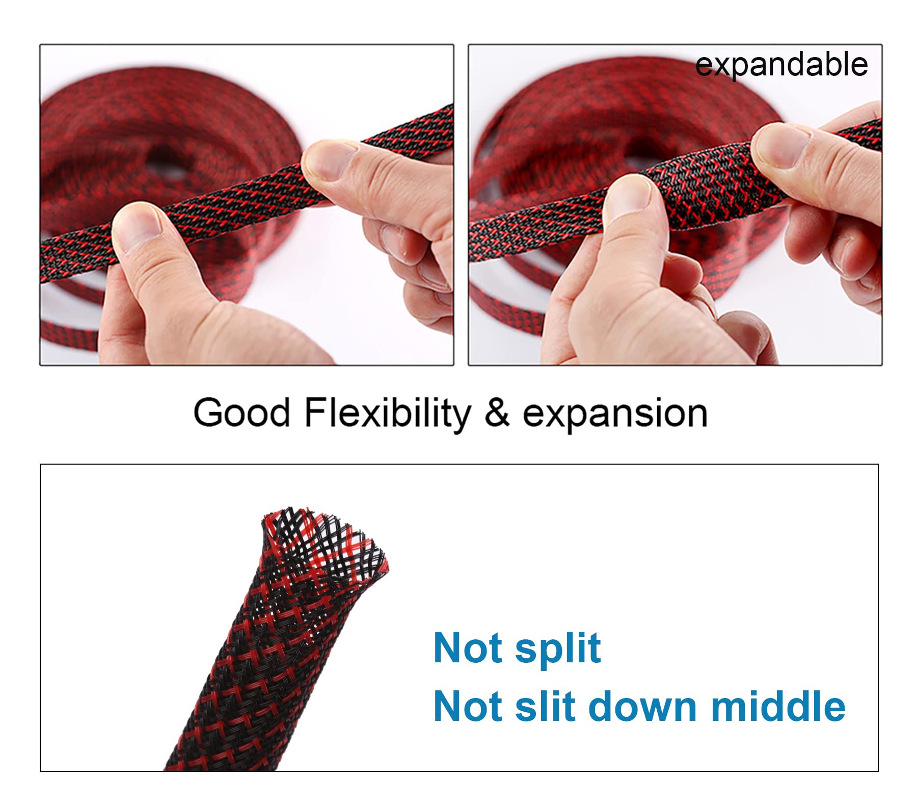 Foto 6 pulgar | Funda Trenzada Alex Tech Pet Expandible De 25 Pies X 1,5 Cm, Negra - Venta Internacional.
