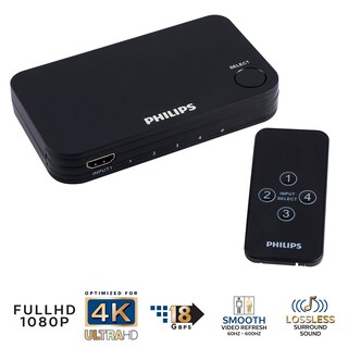 Foto 2 | Conmutador Hdmi Philips Swv9484b/27 Para 4 Dispositivos Con Control Remoto Inalámbrico - Venta Internacional.