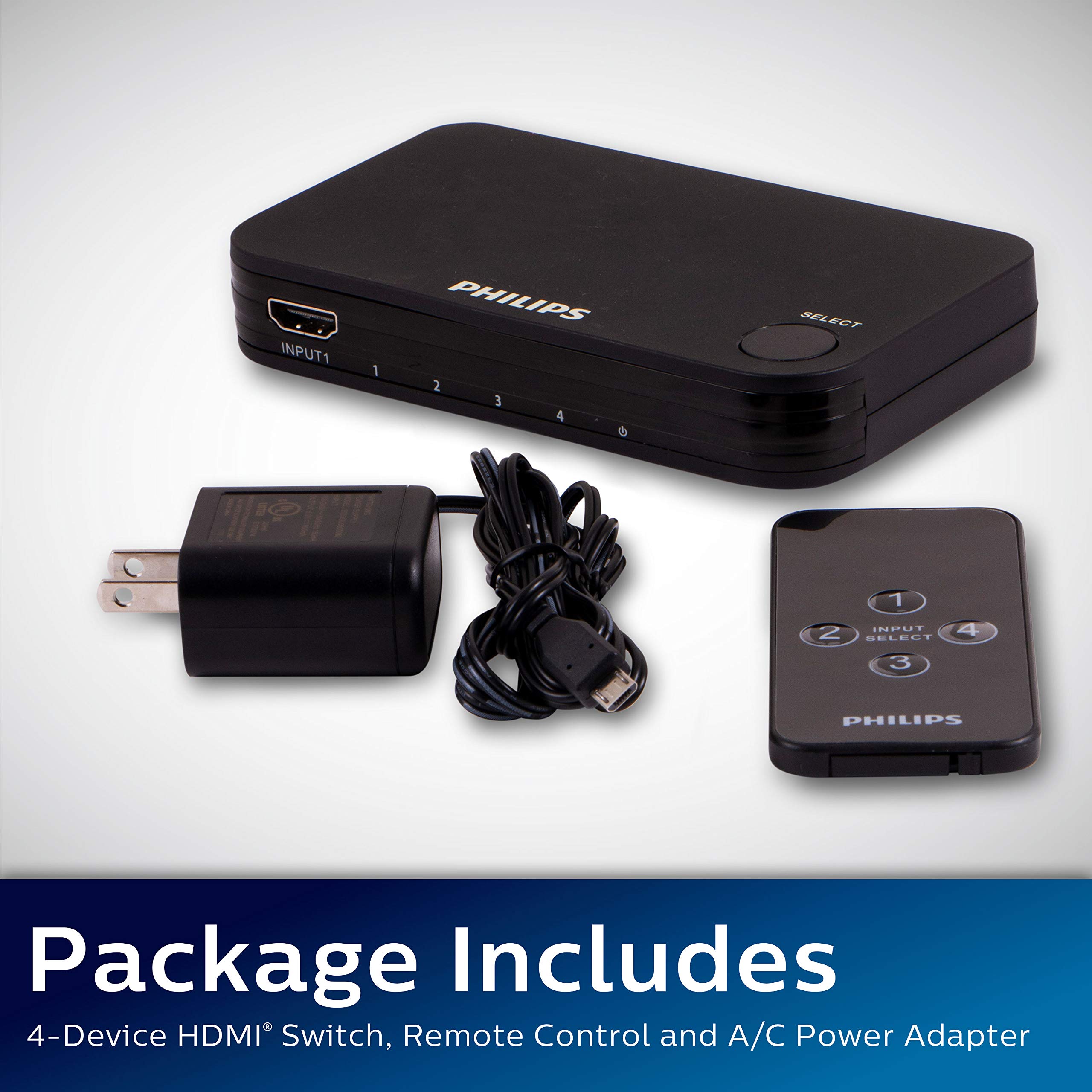 Foto 8 pulgar | Conmutador Hdmi Philips Swv9484b/27 Para 4 Dispositivos Con Control Remoto Inalámbrico - Venta Internacional.