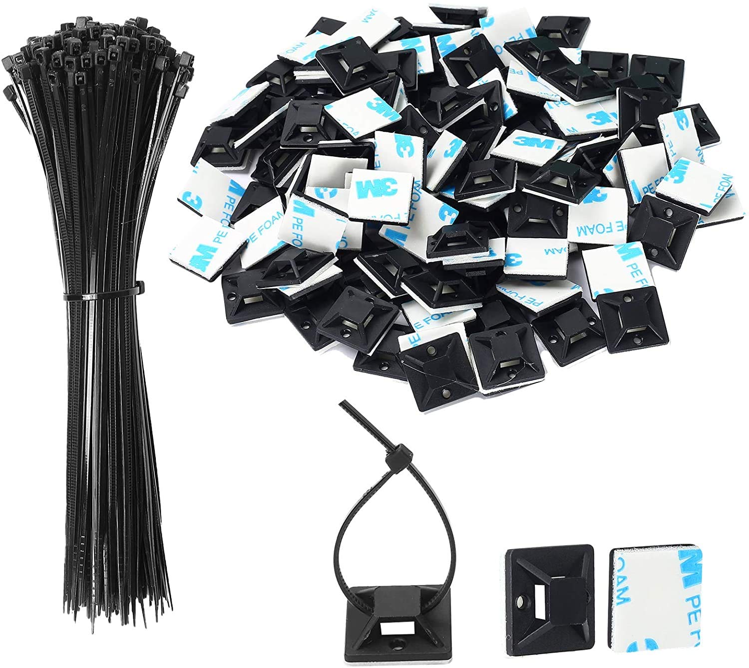 Juego De Soportes Autoadhesivos Con Cremallera Seuyeugx, Negro, 6 Pulgadas - Venta Internacional.