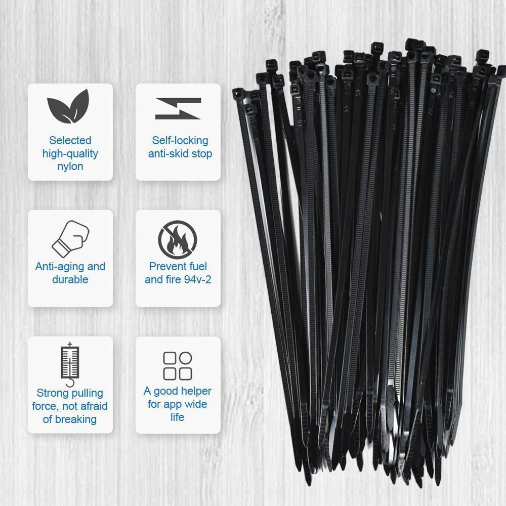 Foto 5 pulgar | Juego De Soportes Autoadhesivos Con Cremallera Seuyeugx, Negro, 6 Pulgadas - Venta Internacional.
